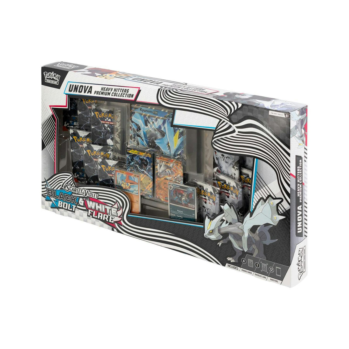 Pokemon Scarlet & Violet: Black Bolt & White Flare Unova Heavy Hitters Premium Collection 7-Box Display
