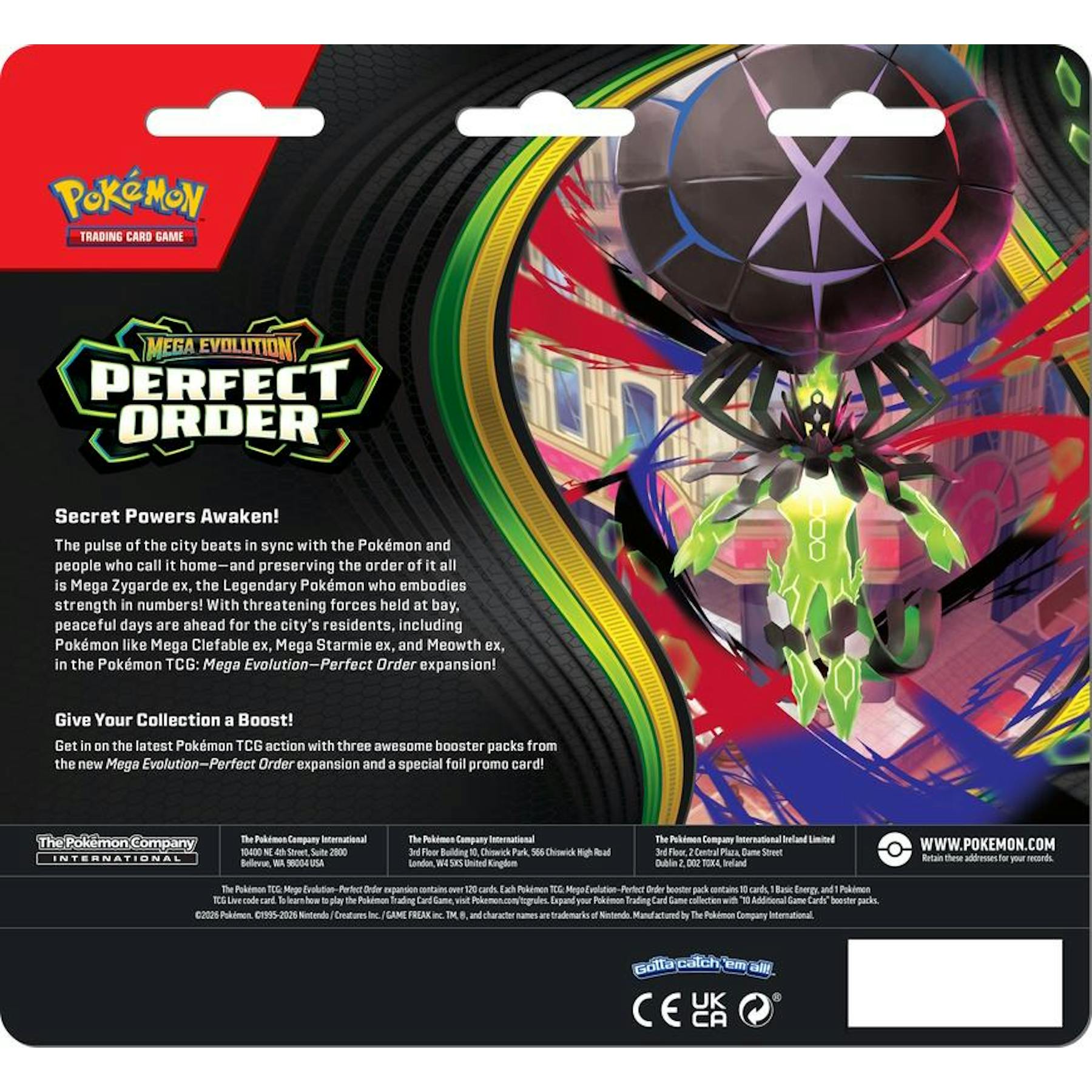 Pokemon Mega Evolution: Perfect Order 3-Pack Blister Case (24 Ct.)