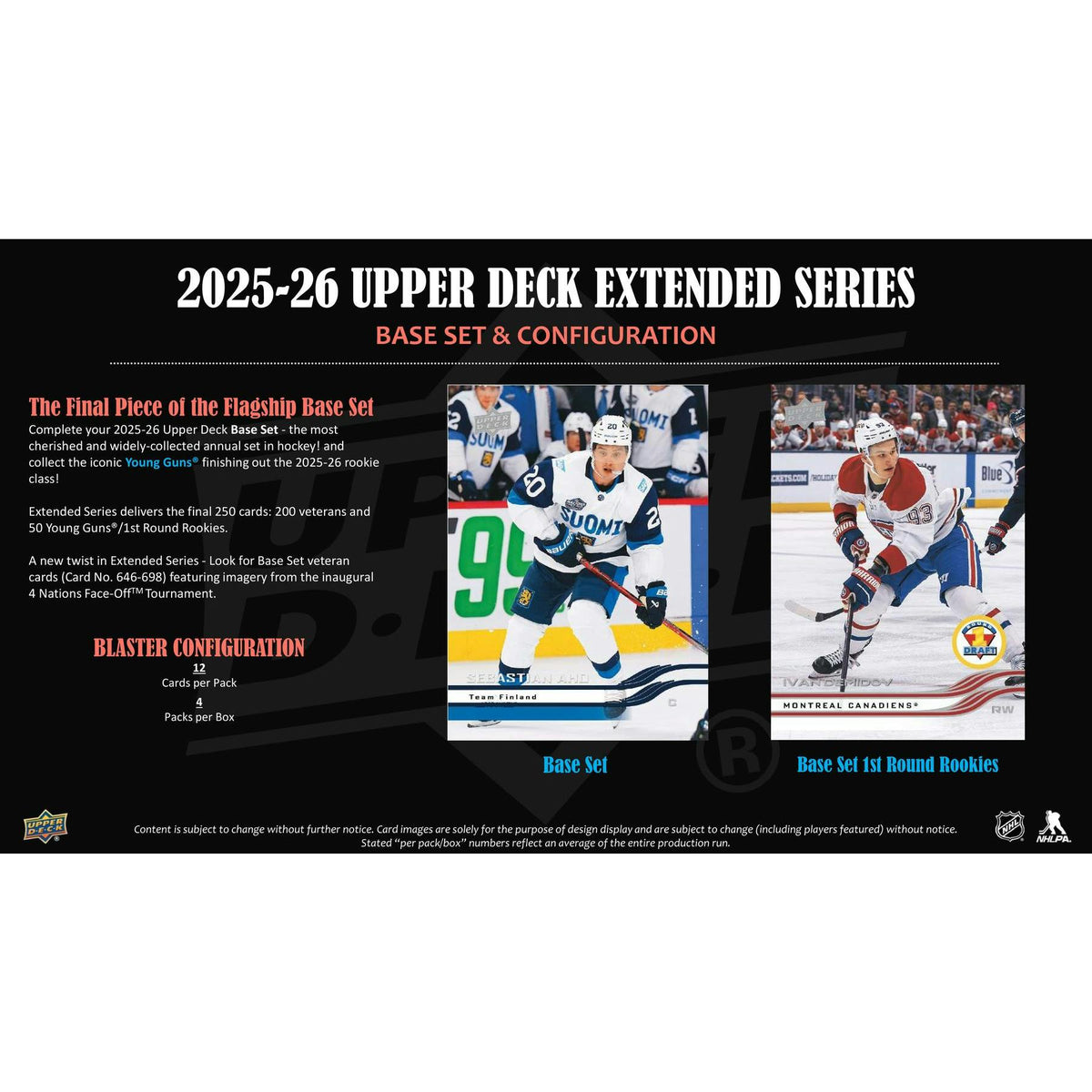 2025/26 Upper Deck Extended Series Hockey Blaster 20-Box Case