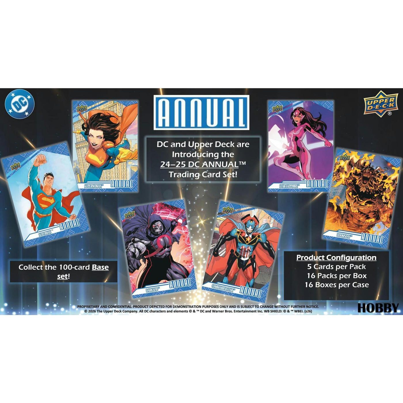2024/25 Upper Deck DC Annual Hobby 16-Box Case