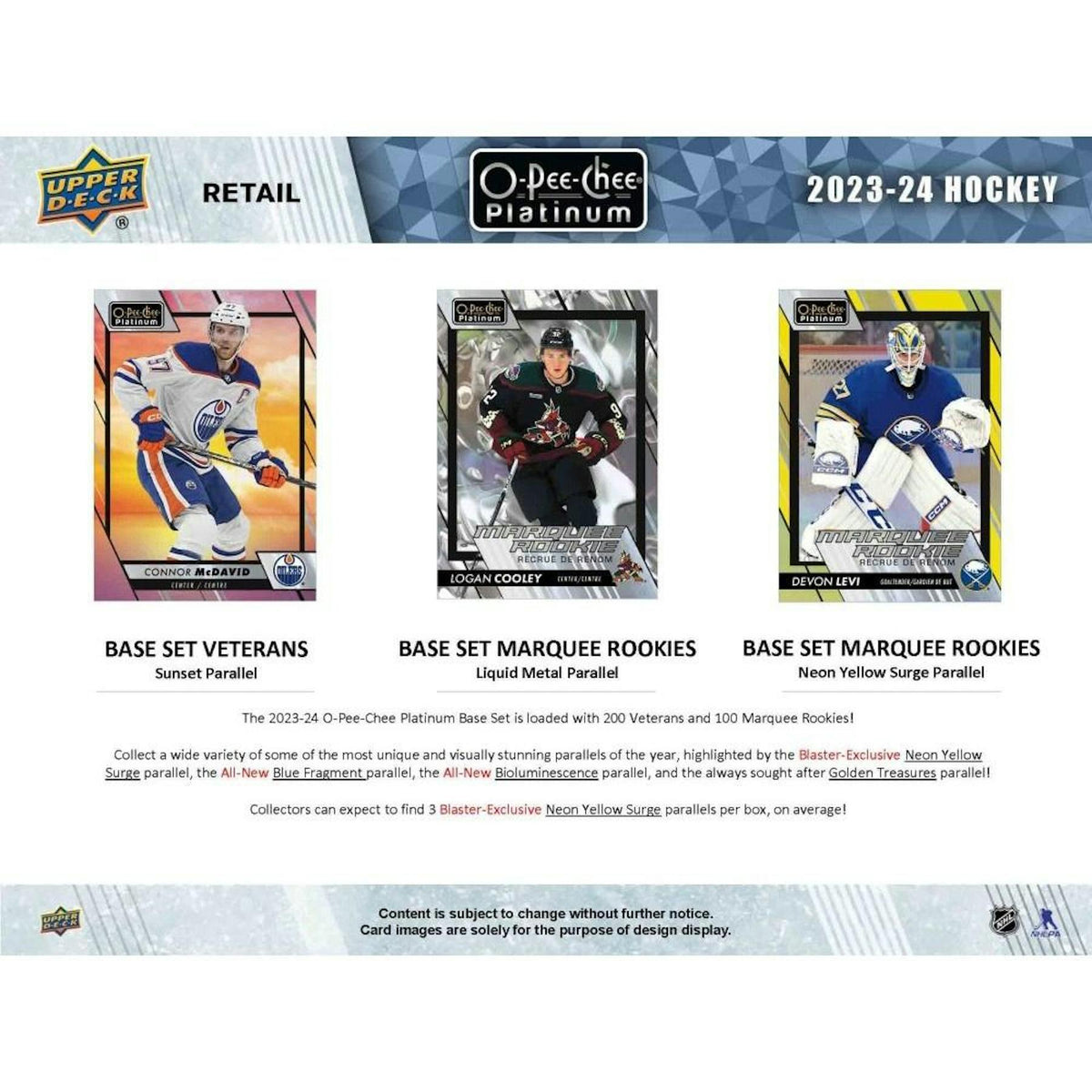 2023/24 Upper Deck O-Pee-Chee Platinum Hockey Blaster Box