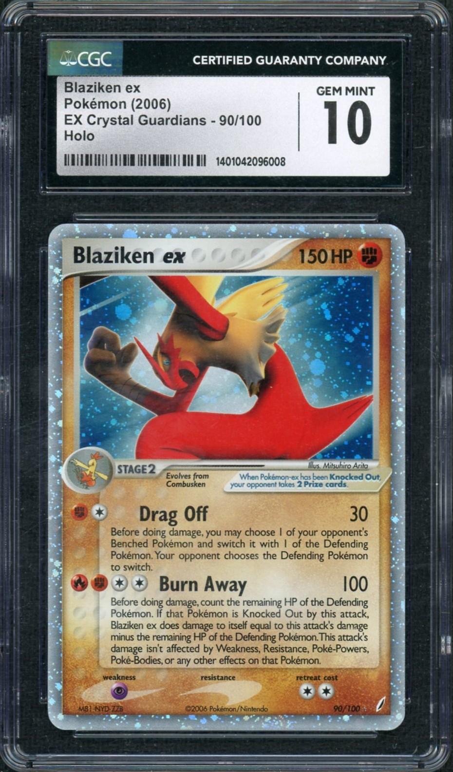 2006 Pokemon EX Crystal Guardians Blaziken ex Holo #90 CGC 10