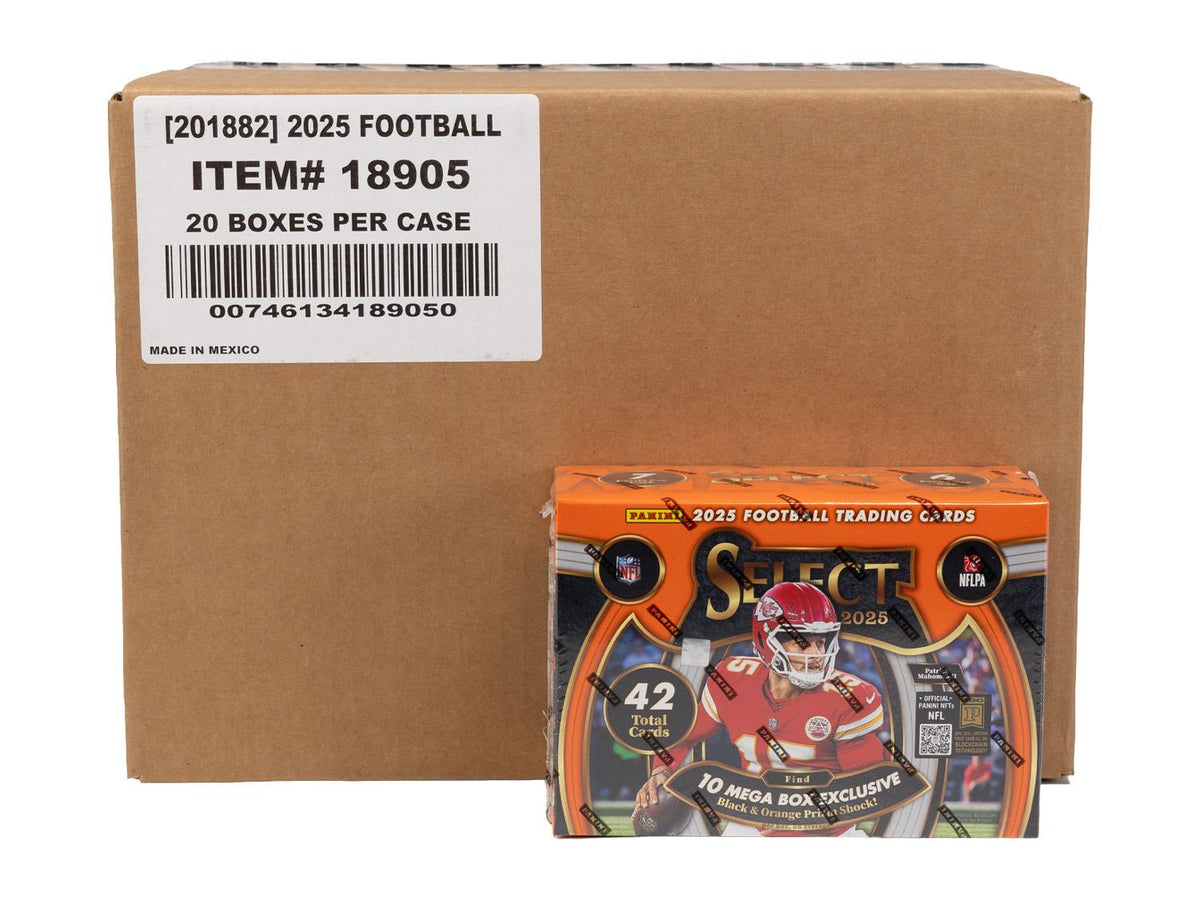 2025 Panini Select Football Mega Hobby 20-Box Case