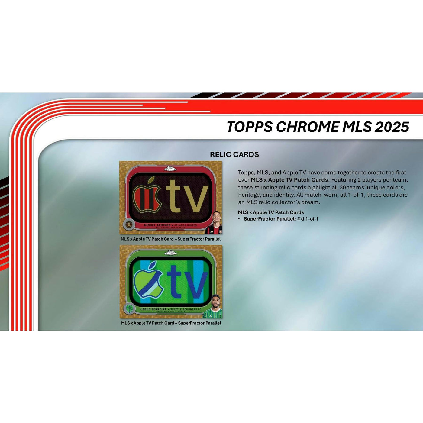 2025 Topps MLS Major League Soccer Chrome Hobby Box