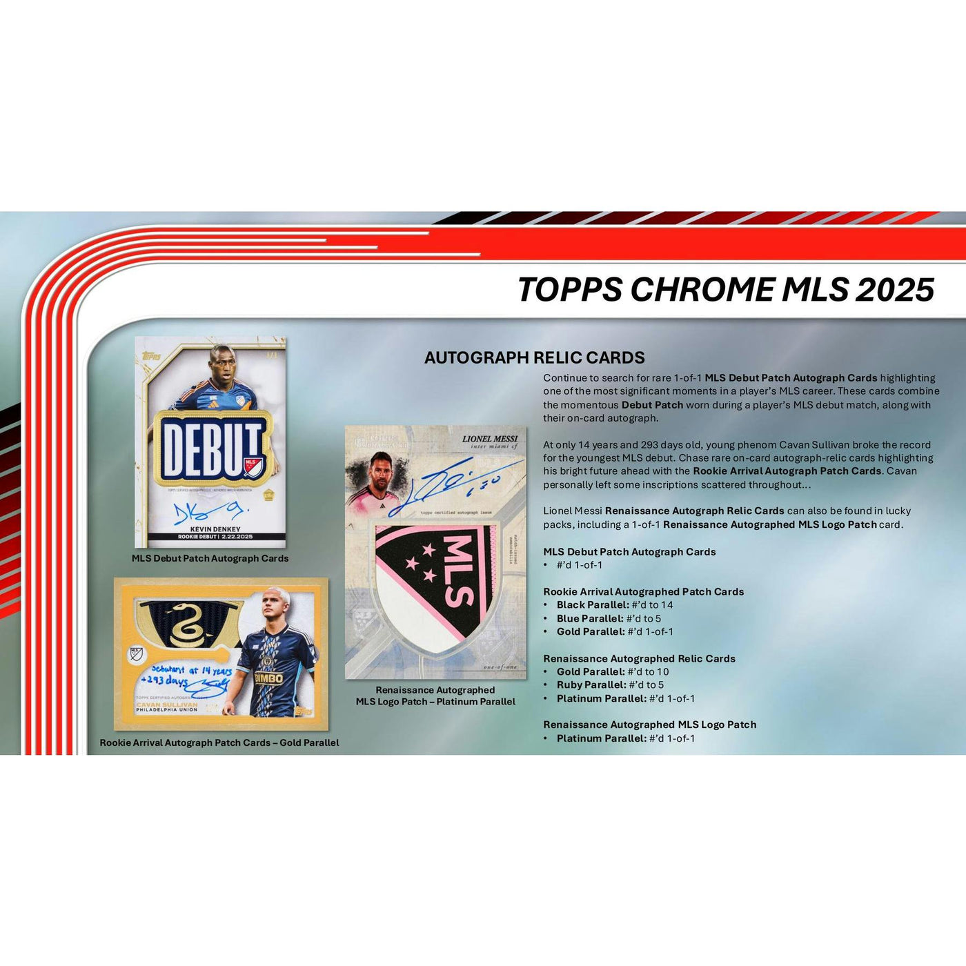 2025 Topps MLS Major League Soccer Chrome Hobby Box