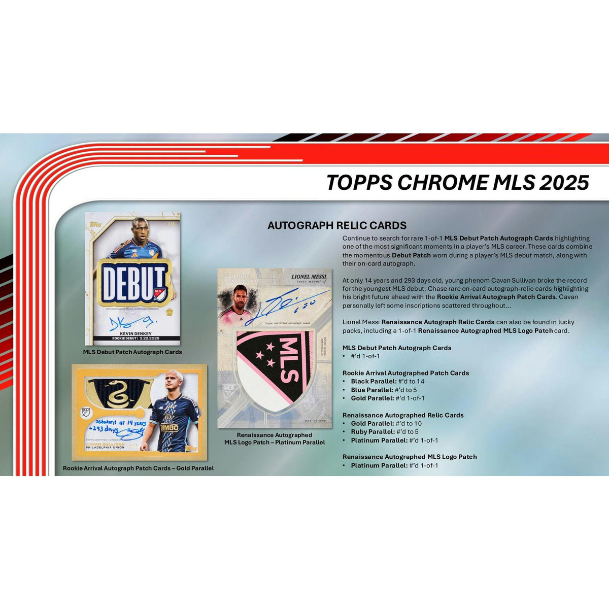 2025 Topps MLS Major League Soccer Chrome Hobby Pack