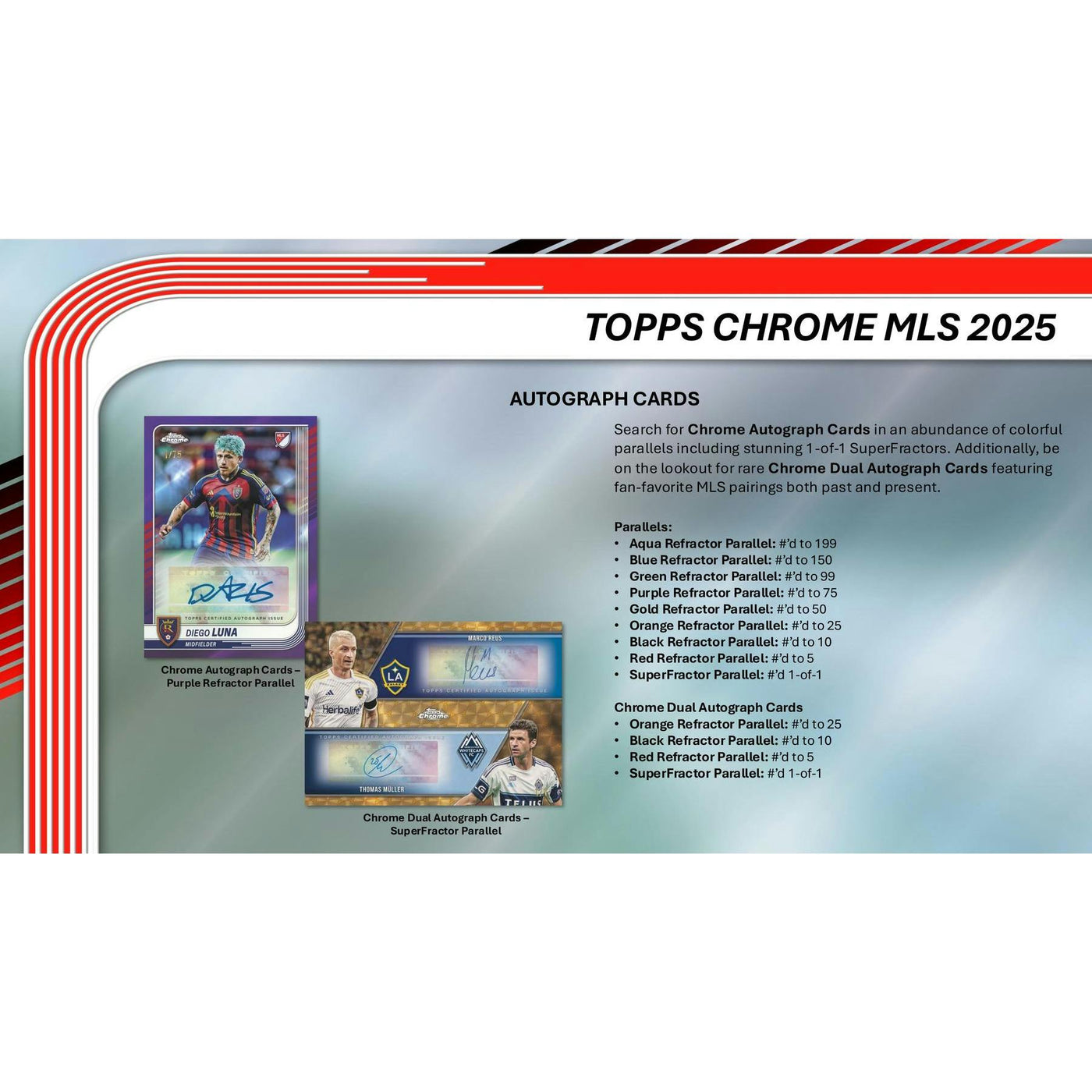2025 Topps MLS Major League Soccer Chrome Blaster 40-Box Case