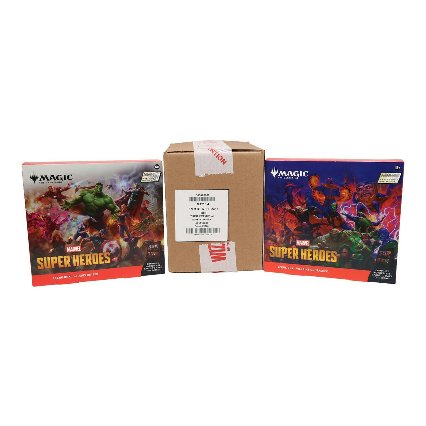 Magic the Gathering Marvel Super Heroes Scene 4-Box Case