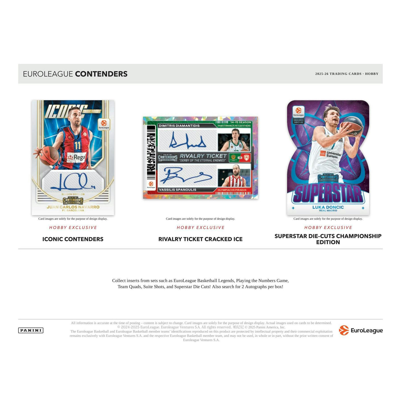 2025/26 Panini Contenders EuroLeague Basketball Hobby Box