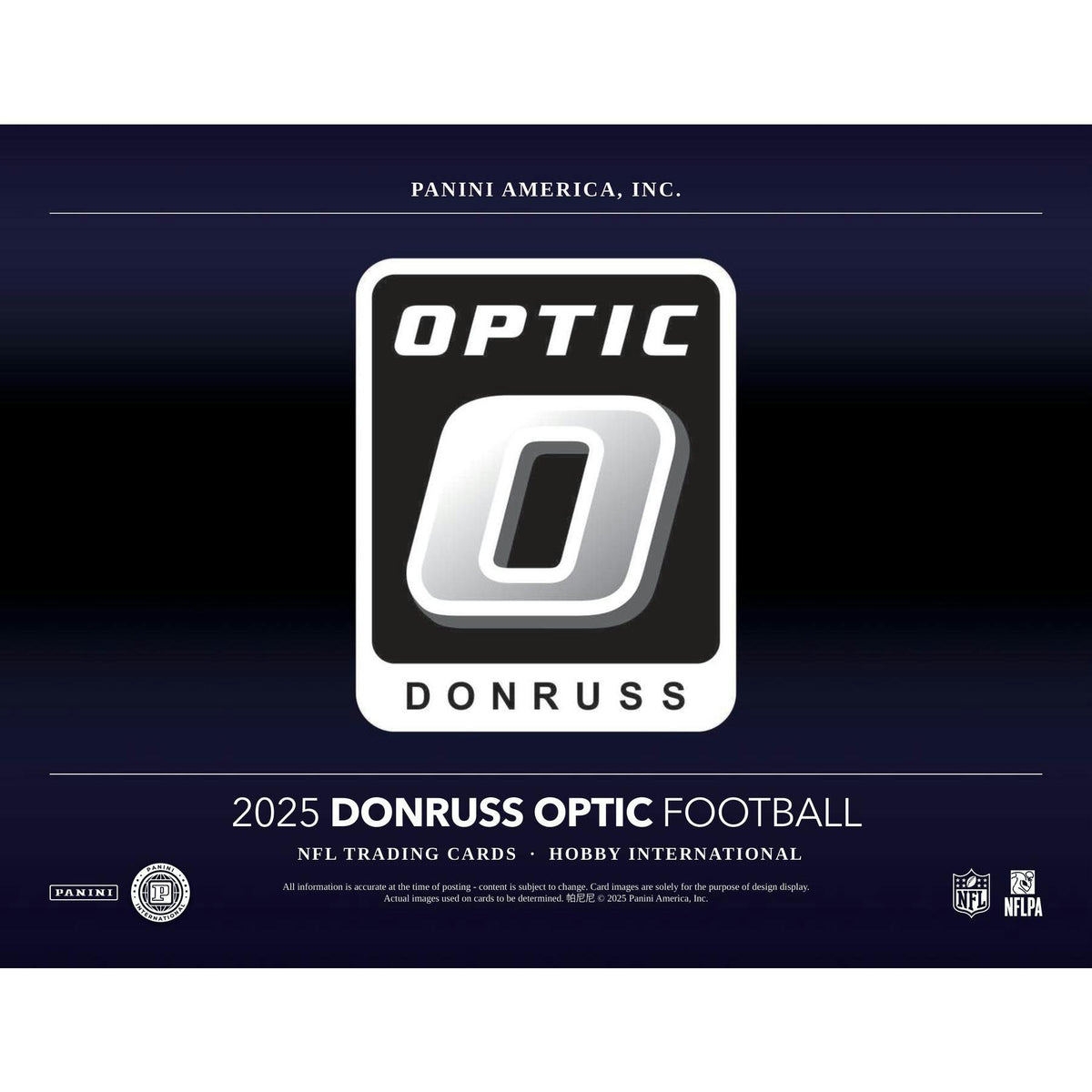 2025 Panini Donruss Optic Football International Hobby 12-Box Case