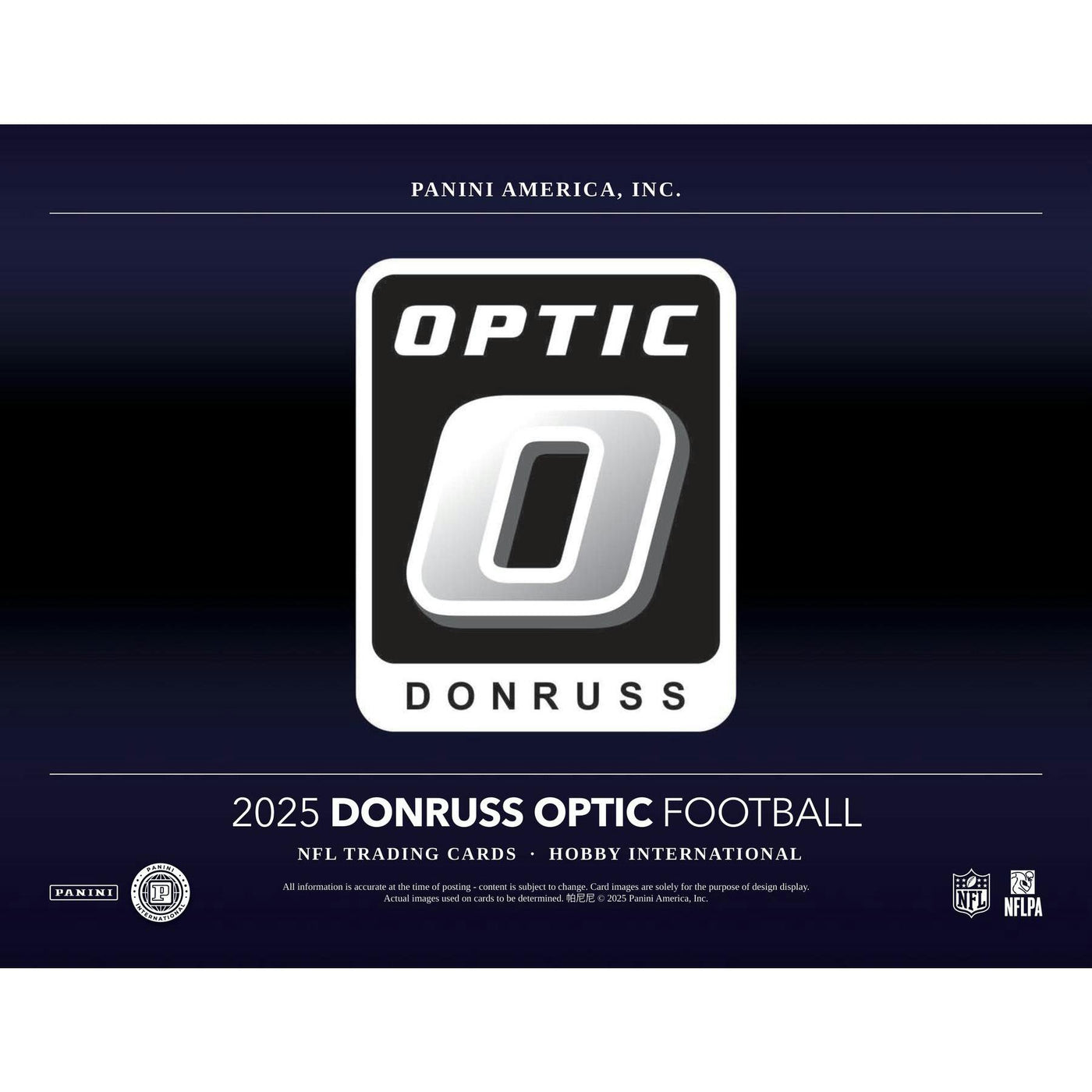 2025 Panini Donruss Optic Football International Hobby Box