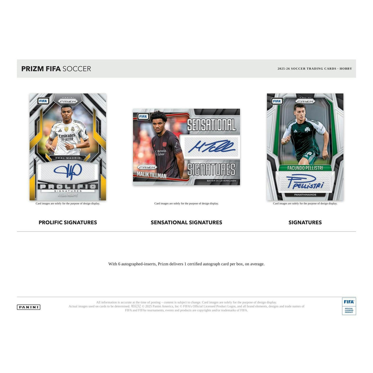 2025/26 Panini Prizm FIFA Soccer Hobby Box