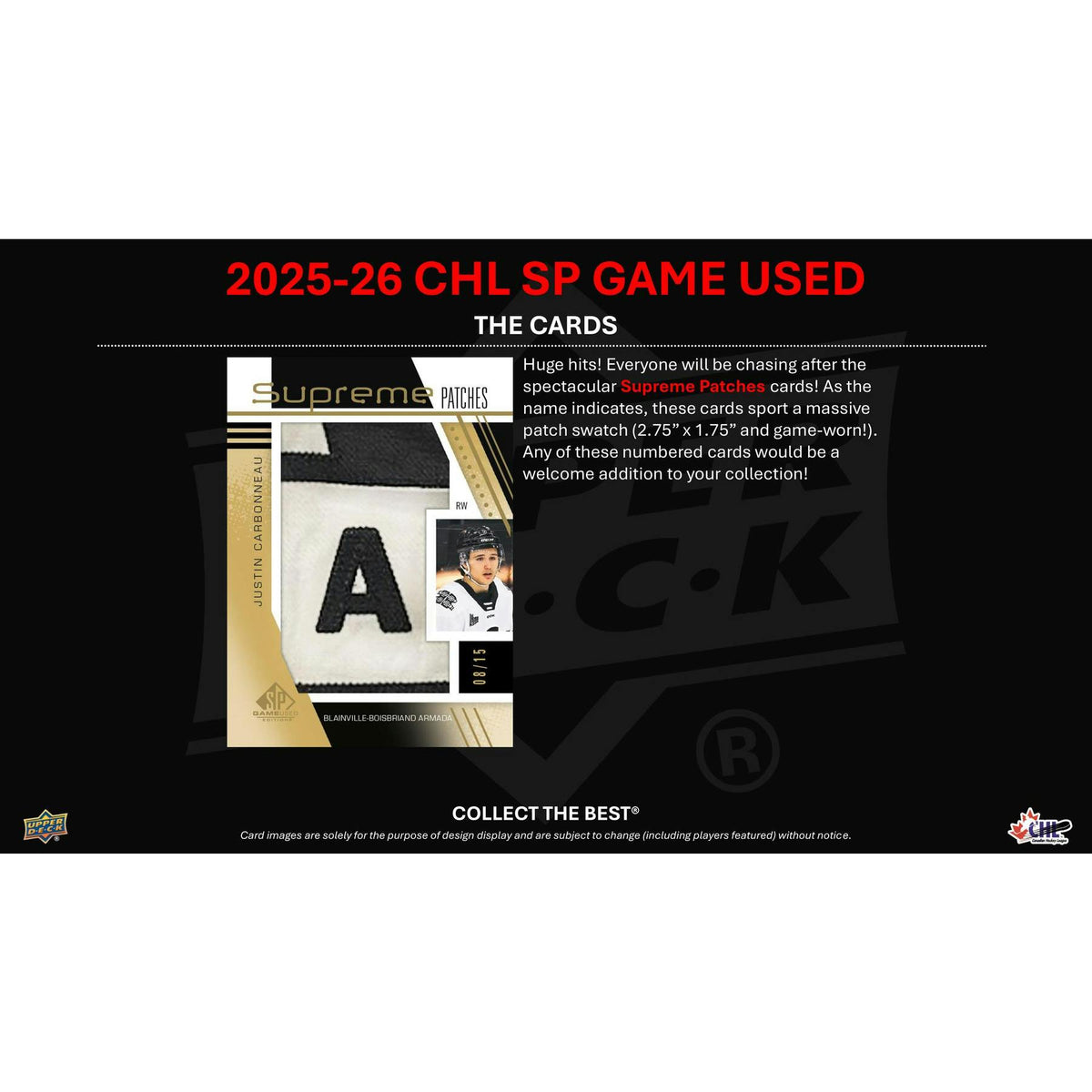 2025/26 Upper Deck CHL SP Game Used Hockey Hobby Box