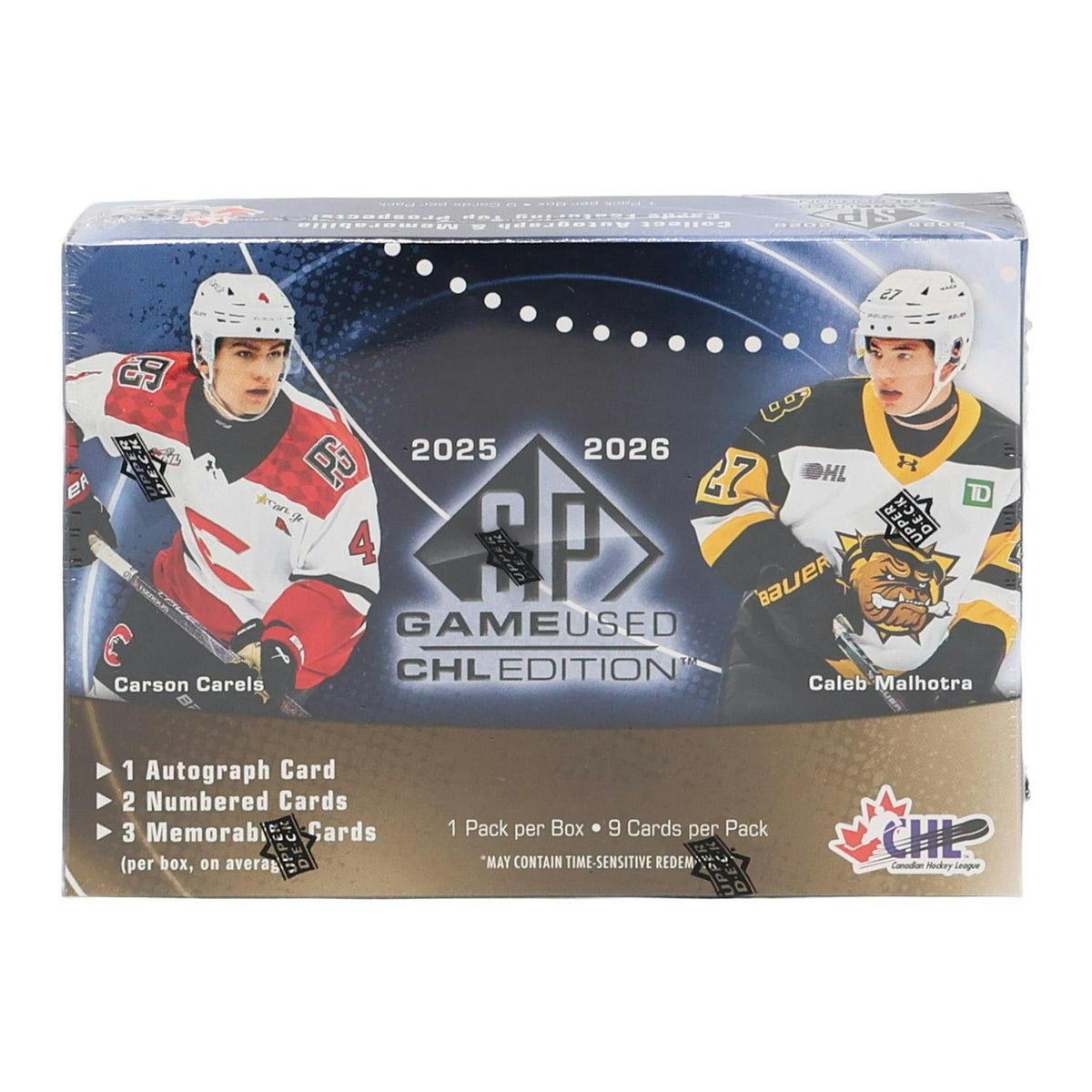 2025/26 Upper Deck CHL SP Game Used Hockey Hobby Box