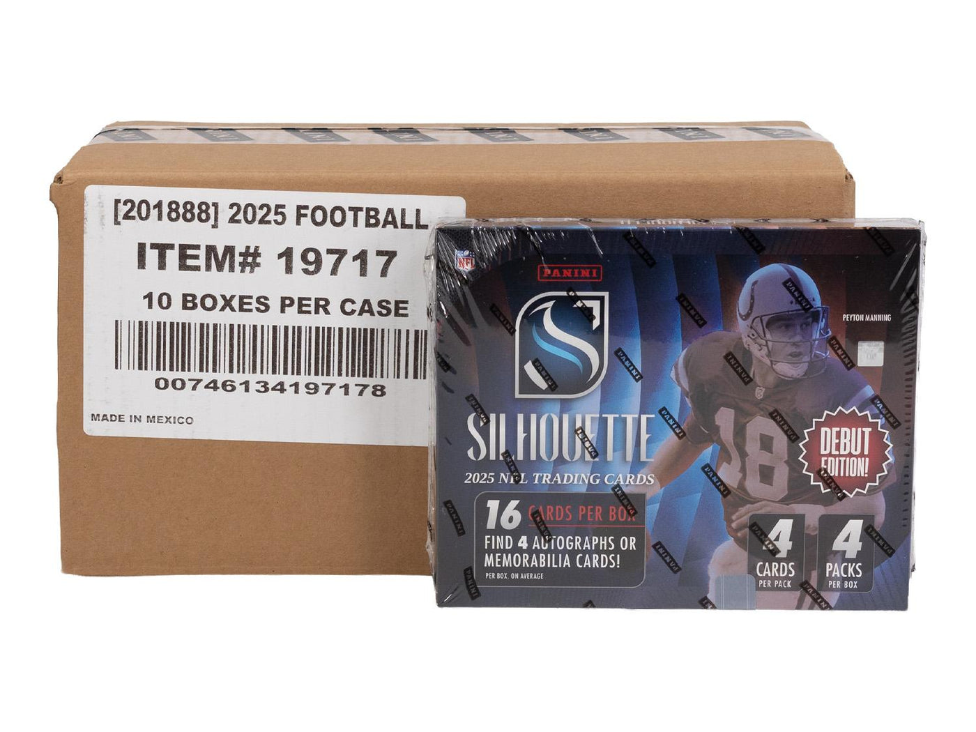 2025 Panini Silhouette Football Hobby 10-Box Case