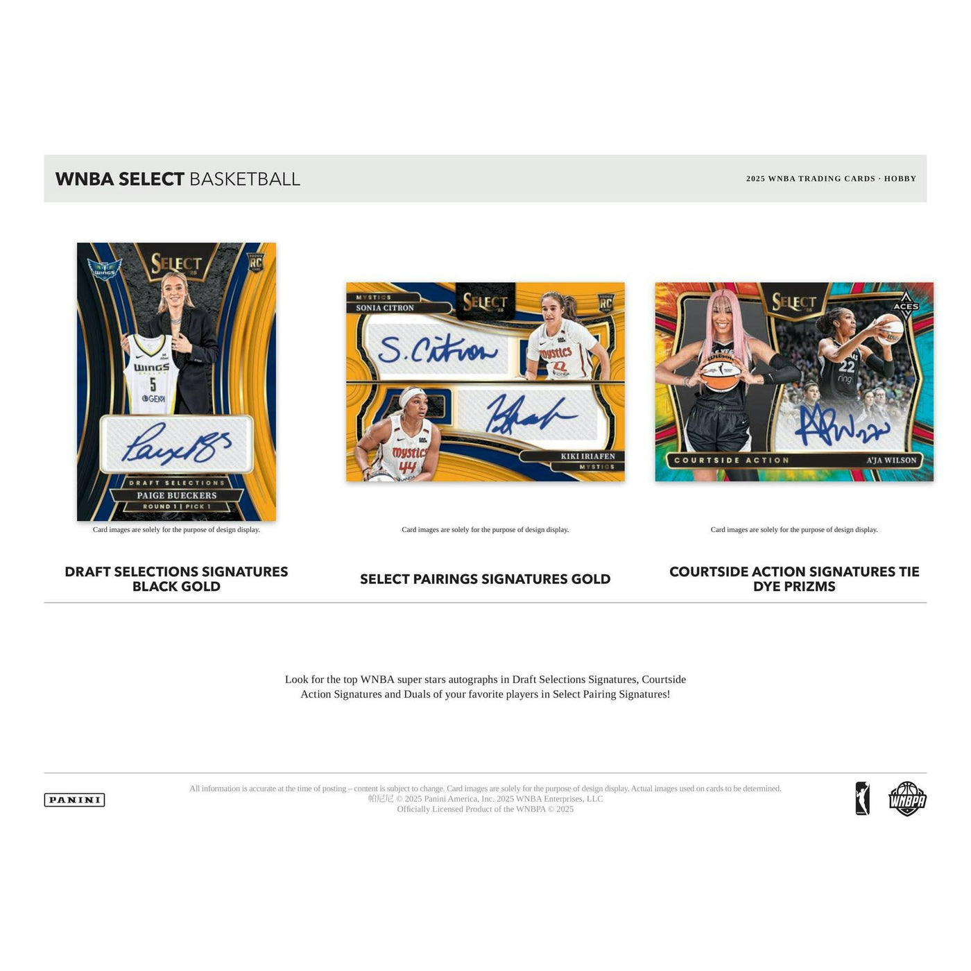 2025 Panini Select WNBA Basketball Hobby Box