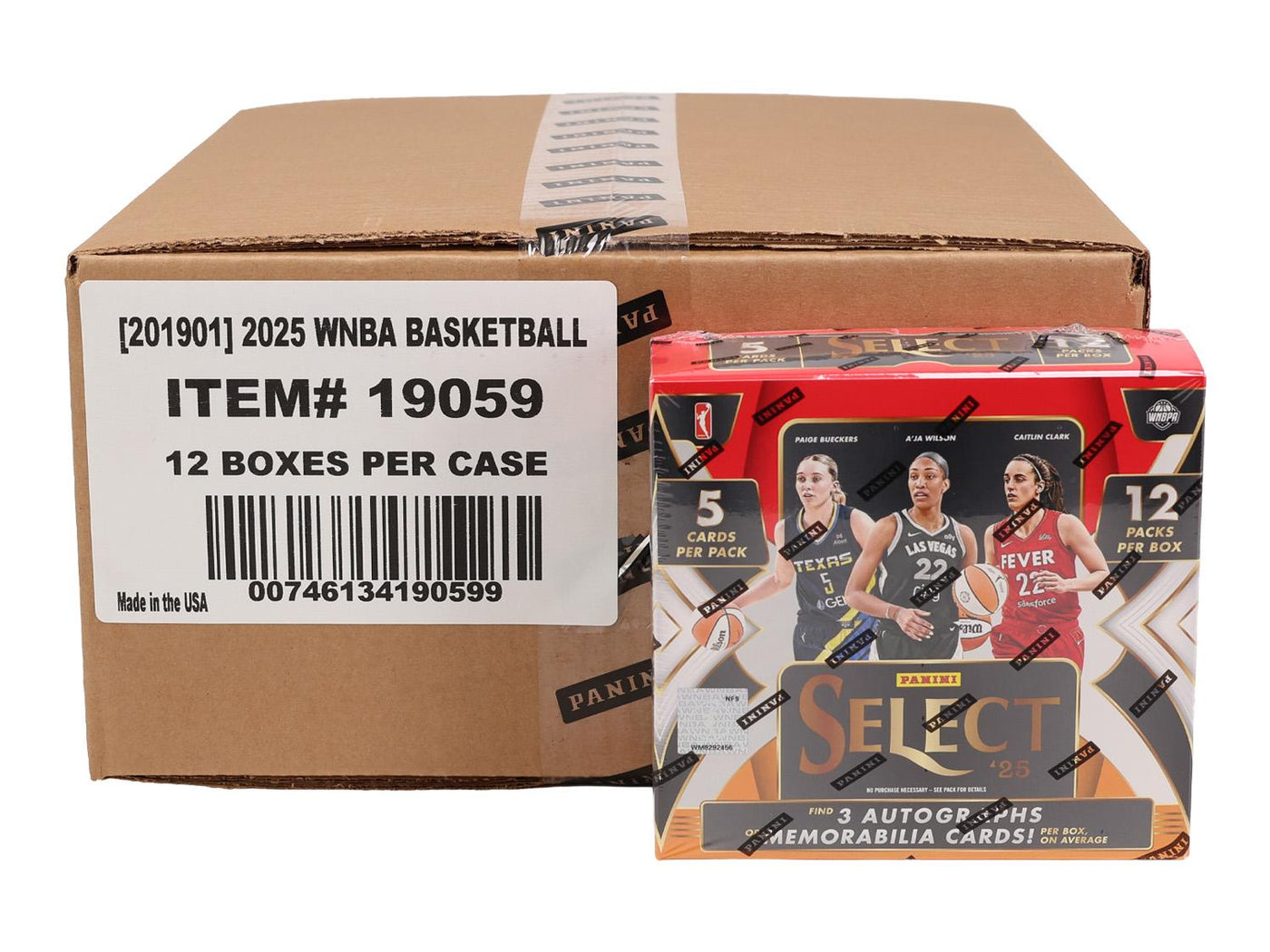 2025 Panini Select WNBA Basketball Hobby 12-Box Case
