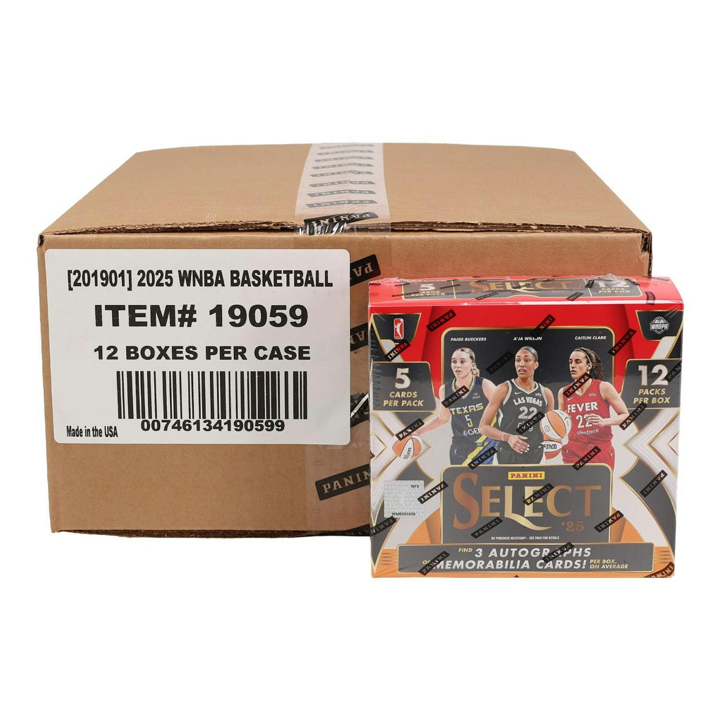2025 Panini Select WNBA Basketball Hobby 12-Box Case