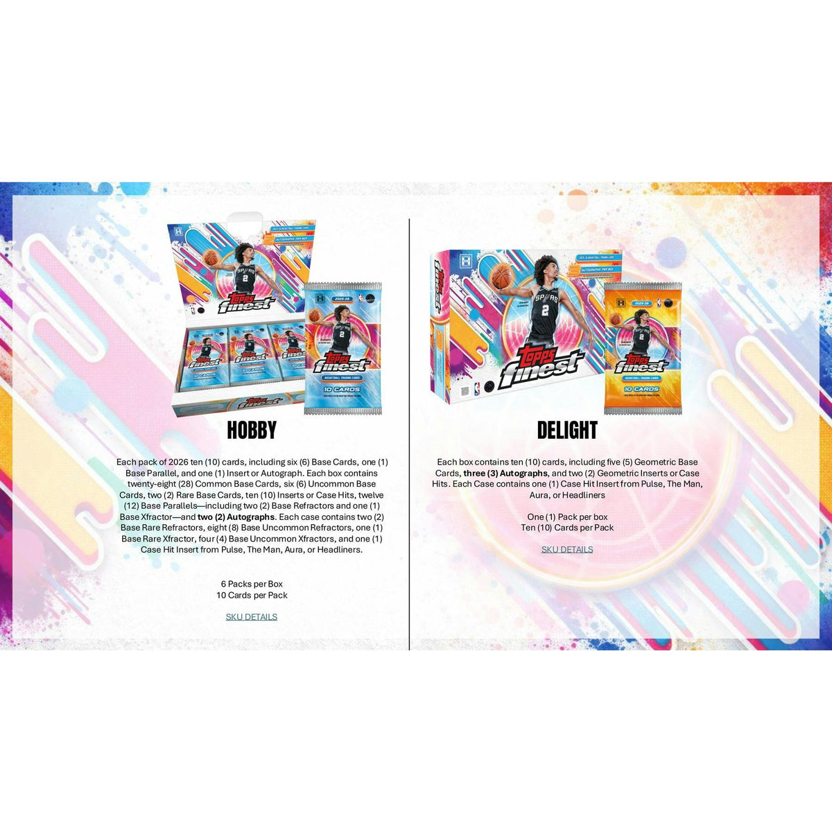 2025/26 Topps Finest Basketball Delight 8-Box Case