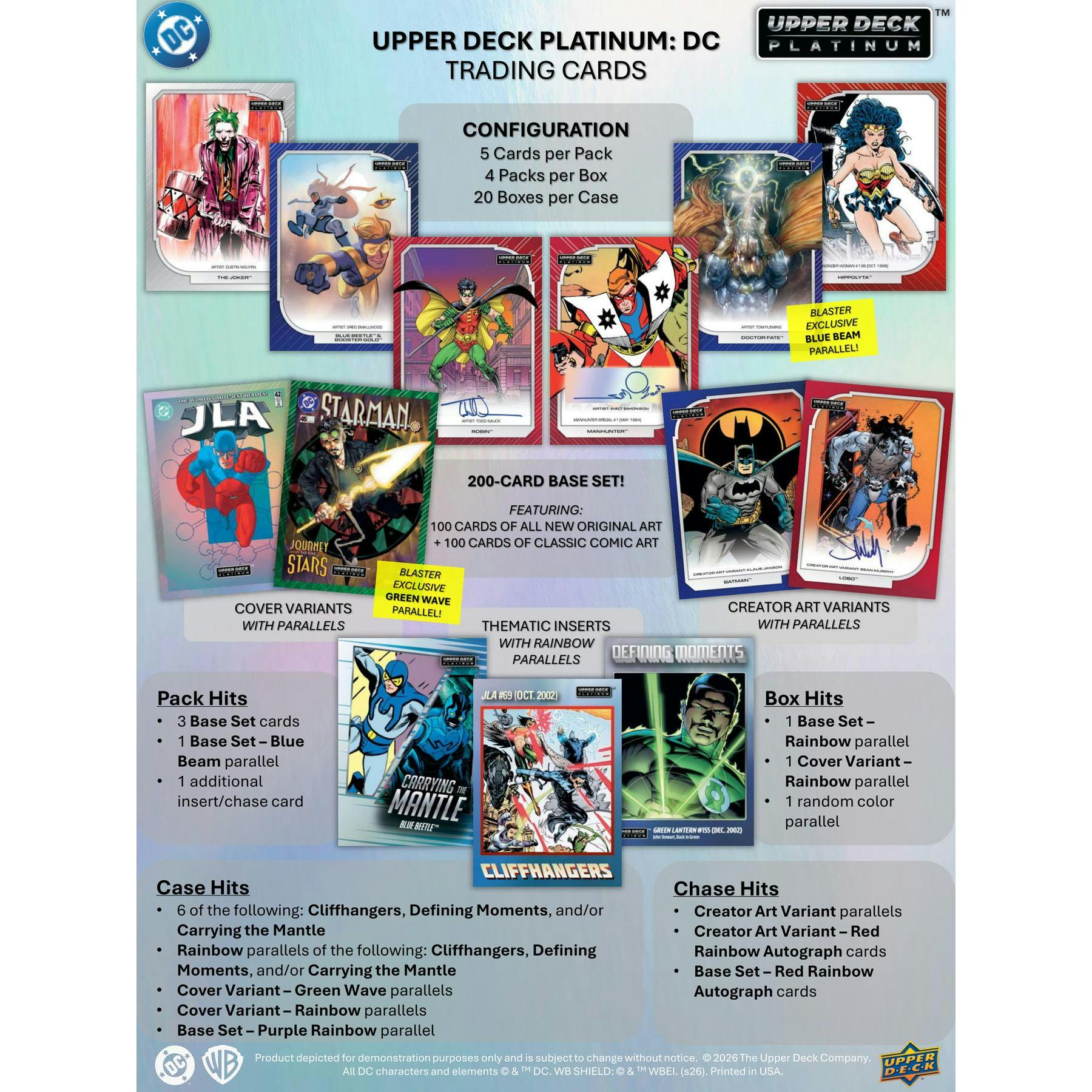 2026 Upper Deck DC Platinum Blaster Box (Presell)