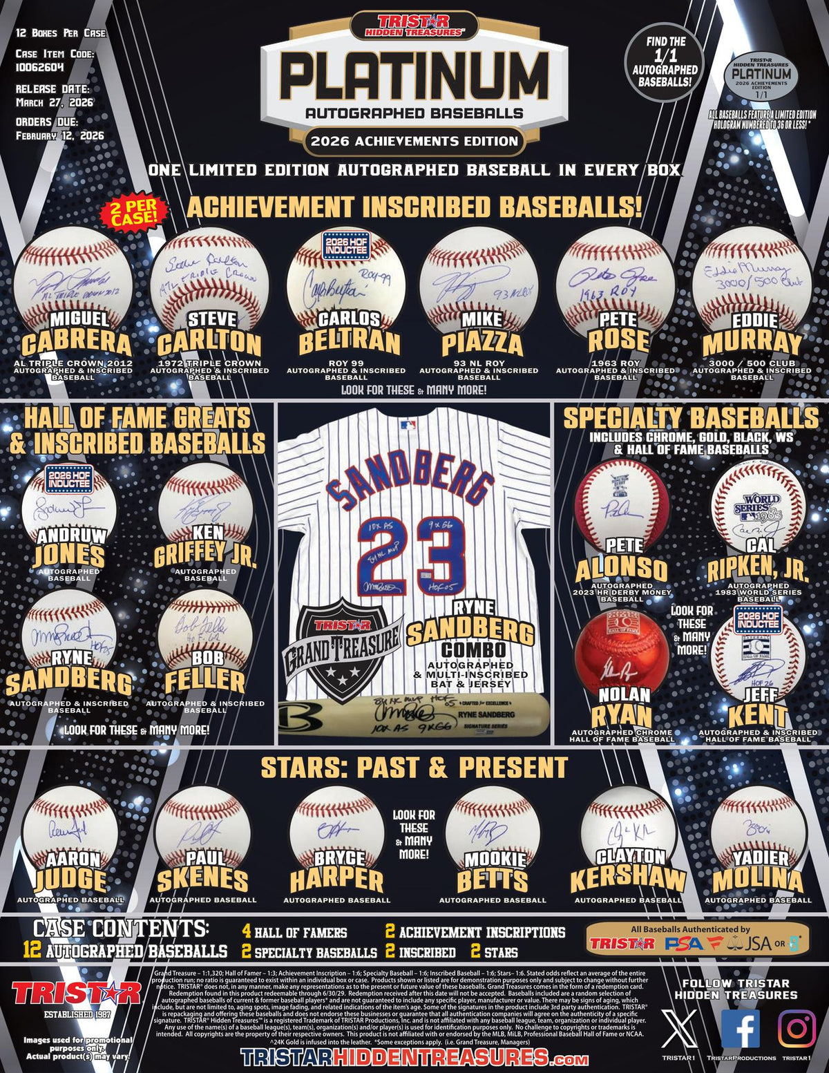 2026 TriStar Hidden Treasures Platinum Autographed Baseball Achievements Edition Hobby Box