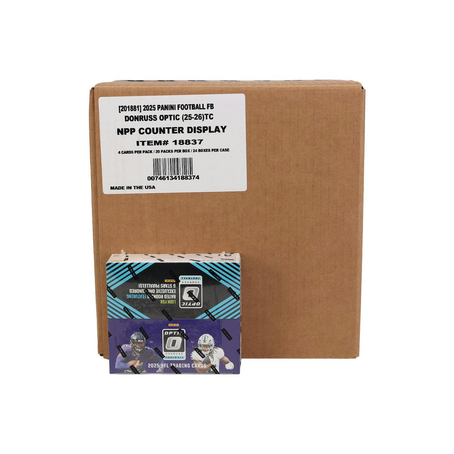 2025 Panini Donruss Optic Football 20-Pack Retail 24-Box Case