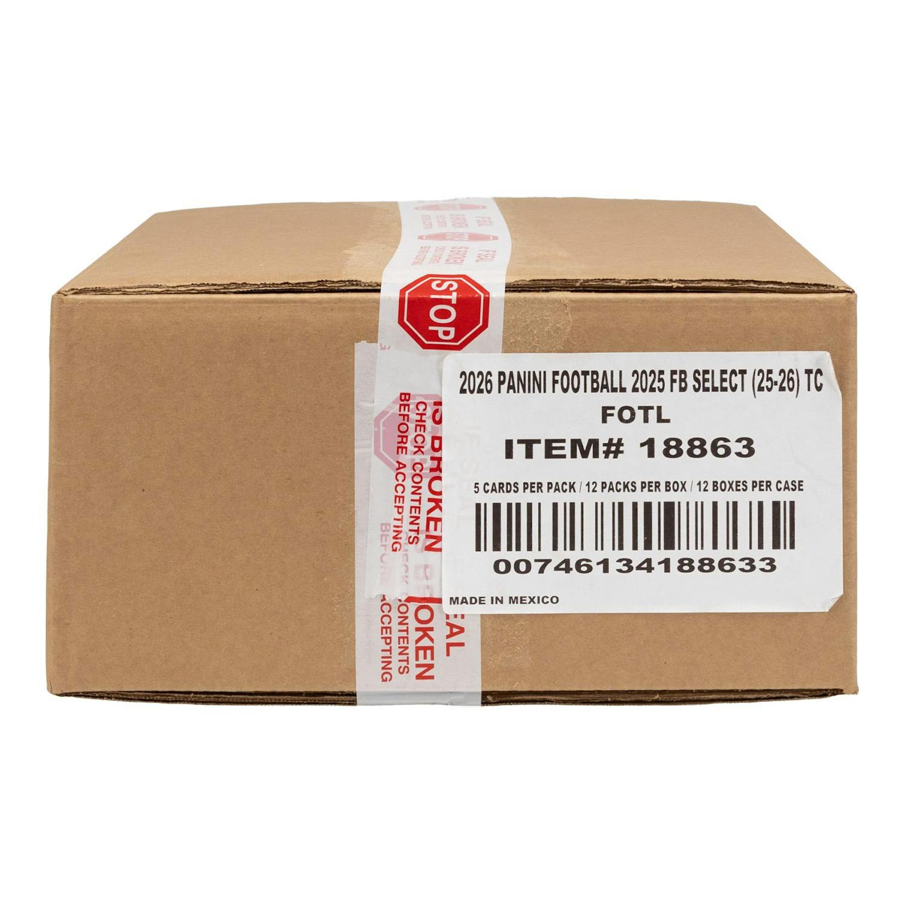 2025 Panini Select Football 1st Off The Line FOTL Hobby 12-Box Case