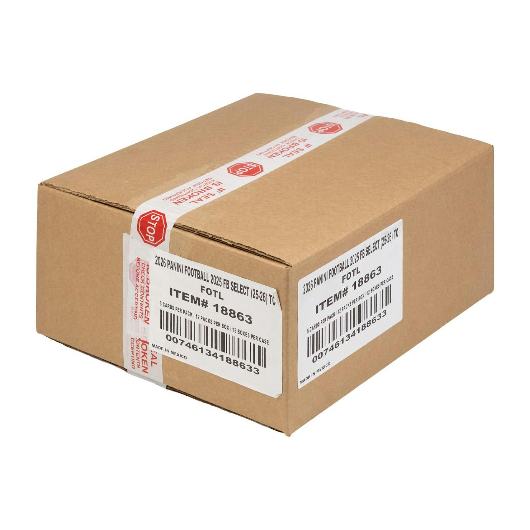 2025 Panini Select Football 1st Off The Line FOTL Hobby 12-Box Case