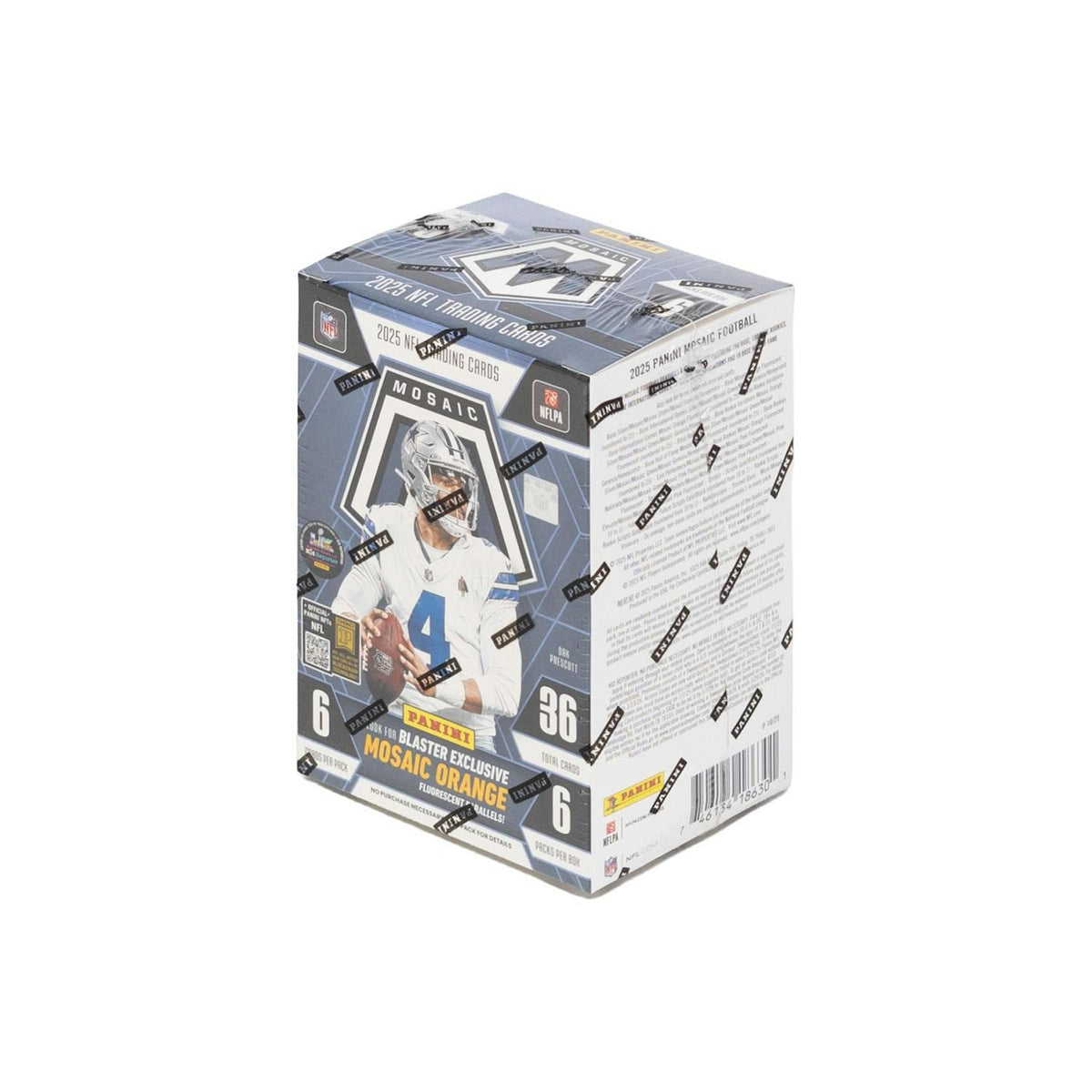 2025 Panini Mosaic Football Blaster Box (Mosaic Orange Parallels!) (Blue Box)