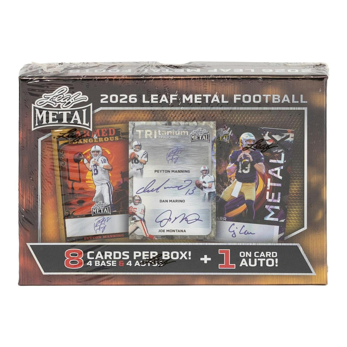 2026 Leaf Metal Football Hobby 10-Box Case