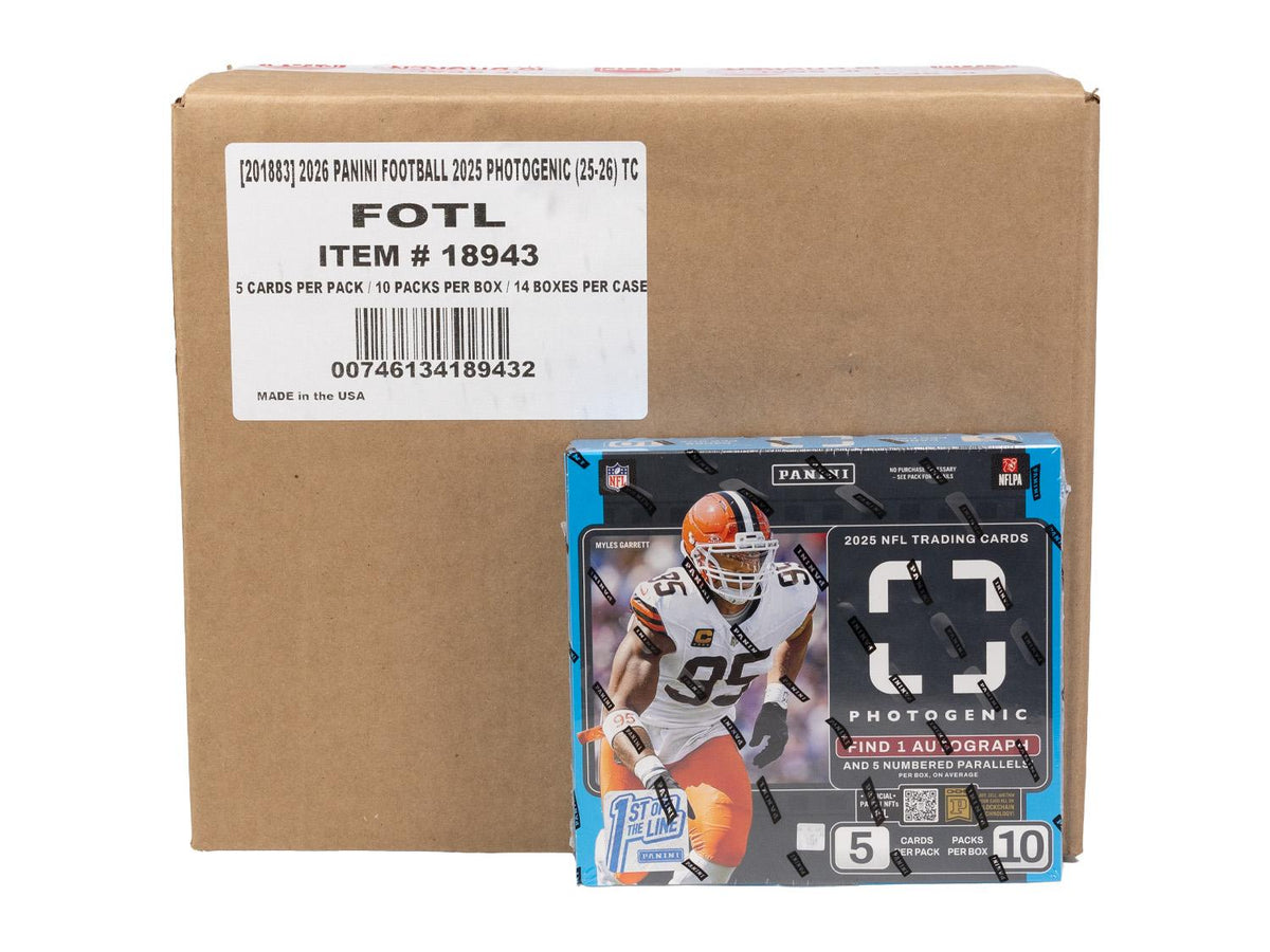 2025 Panini Photogenic Football 1st Off The Line FOTL Hobby 14-Box Case