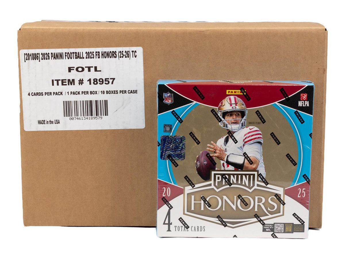2025 Panini Honors Football 1st Off The Line FOTL Hobby 10-Box Case