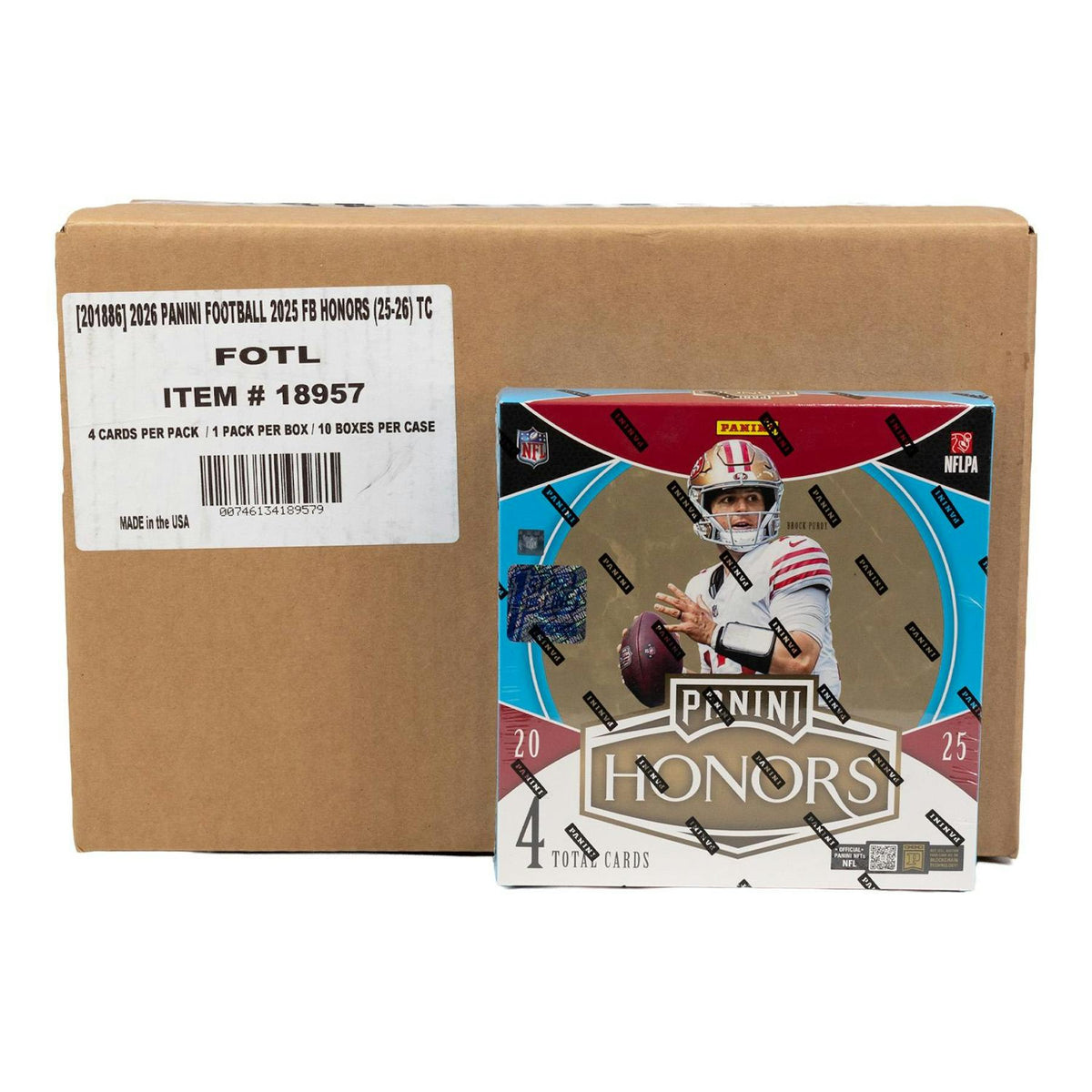 2025 Panini Honors Football 1st Off The Line FOTL Hobby 10-Box Case