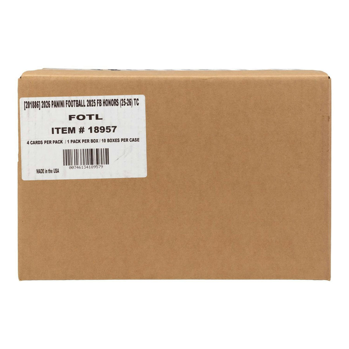 2025 Panini Honors Football 1st Off The Line FOTL Hobby 10-Box Case