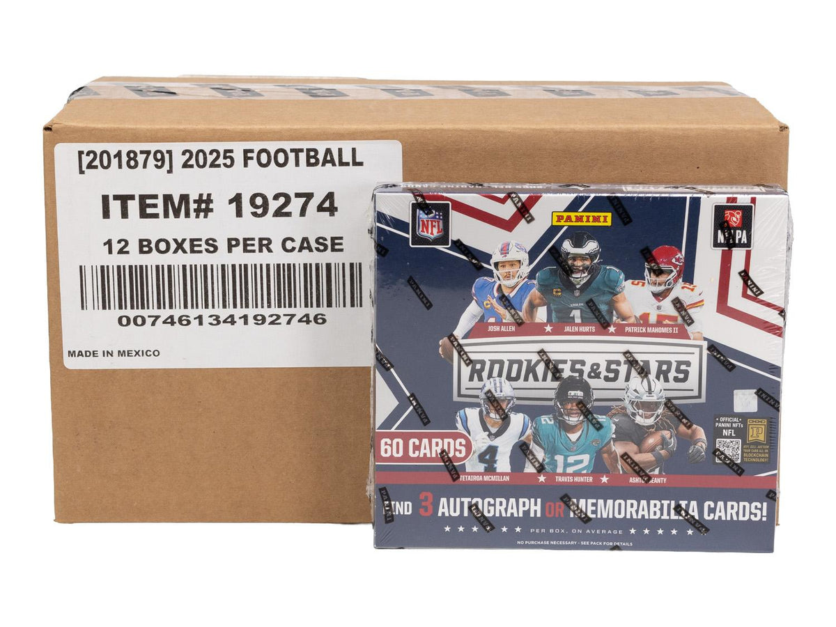 2025 Panini Rookies & Stars Football Hobby Preferred 12-Box Case