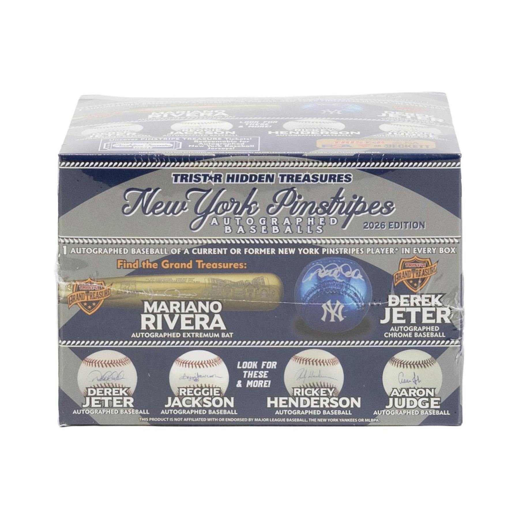 2026 TriStar Hidden Treasures New York Pinstripes Autographed Baseballs Hobby 12-Box Case