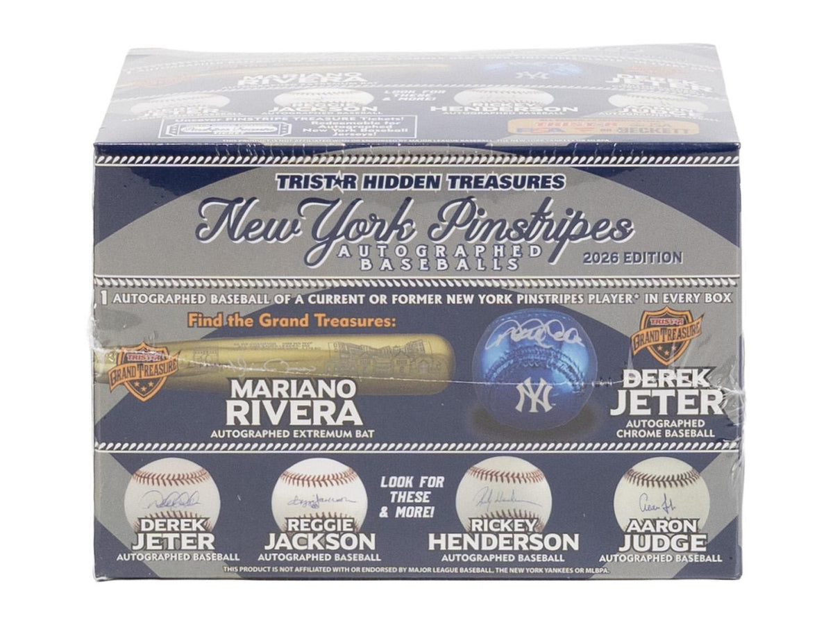 2026 TriStar Hidden Treasures New York Pinstripes Autographed Baseballs Hobby Box