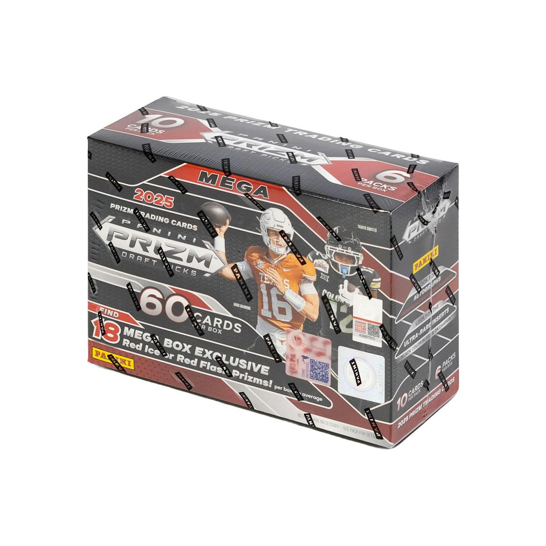 2025 Panini Prizm Draft Picks Football Mega Box (Red Ice and Red Flash)