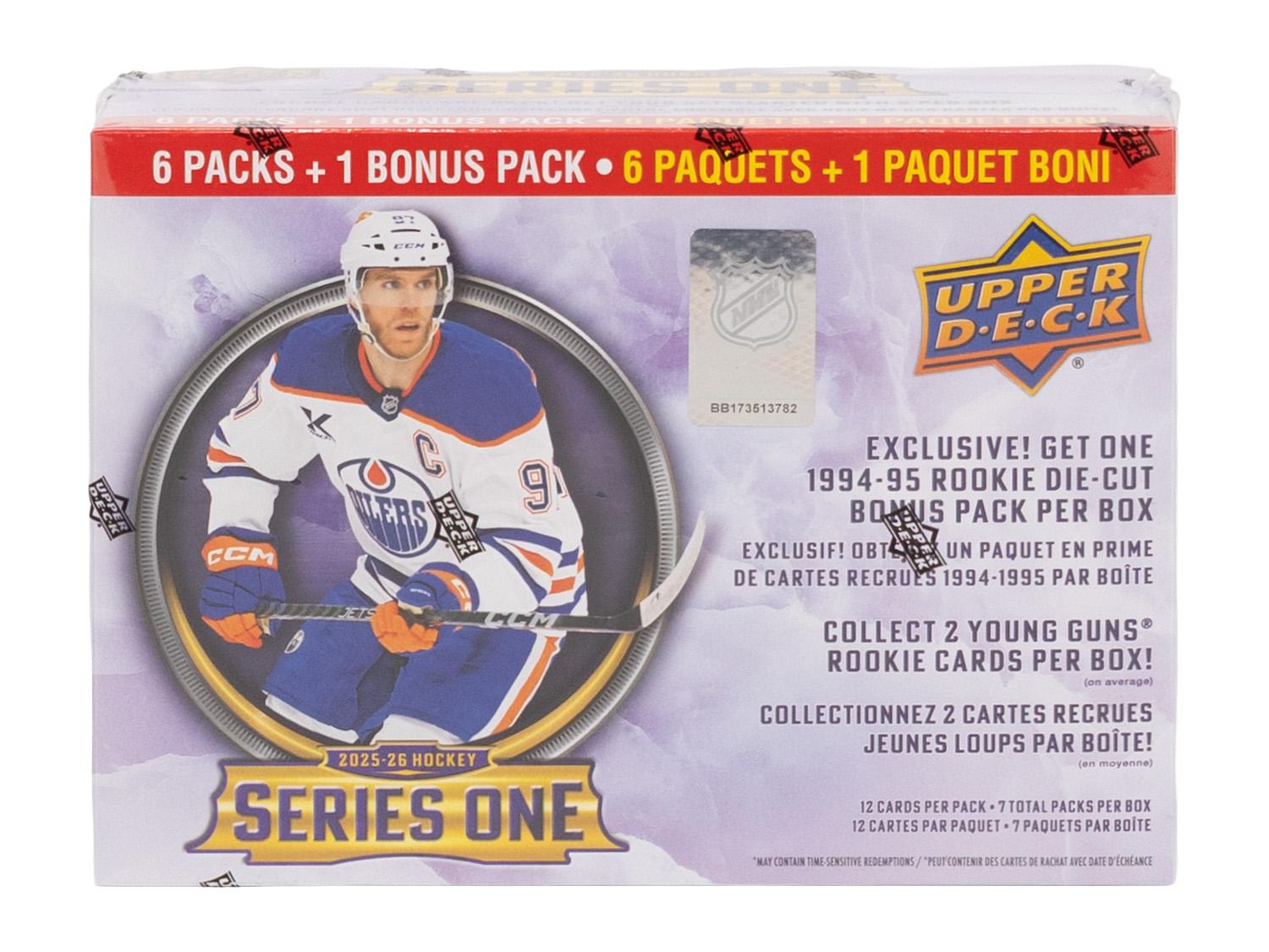 2025/26 Upper Deck Series 1 Hockey Mega Box (1994/95 Rookie Die-Cut Bonus Pack!)