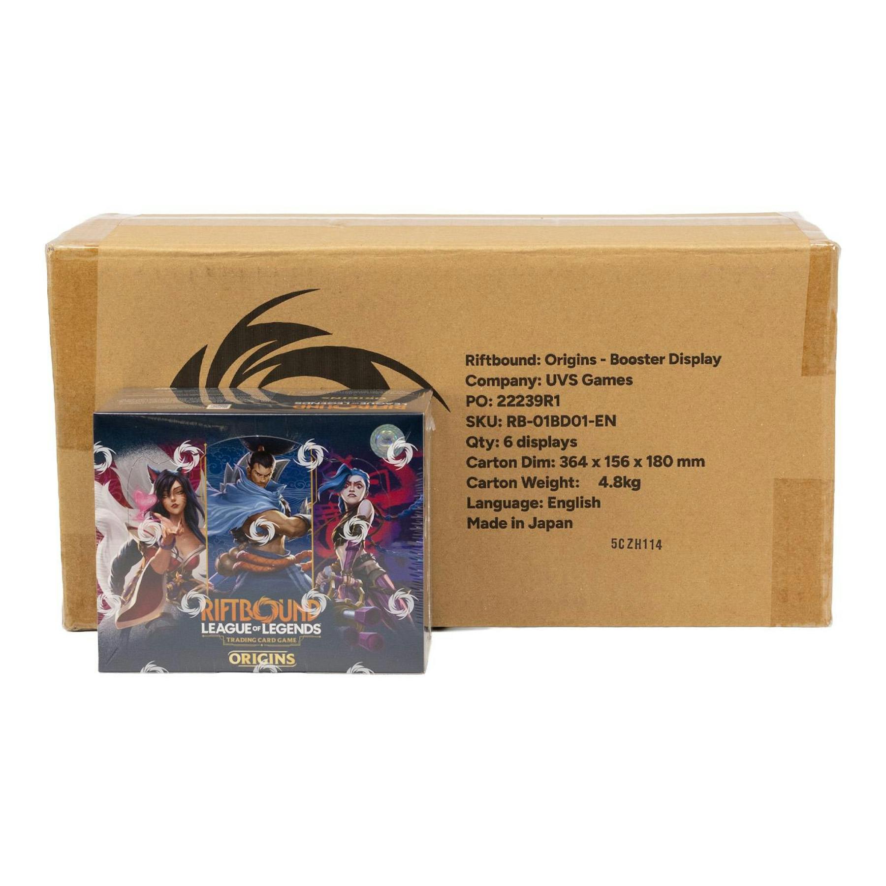 Riftbound League of Legends Origins Booster 6-Box Case (2nd/3rd Print)