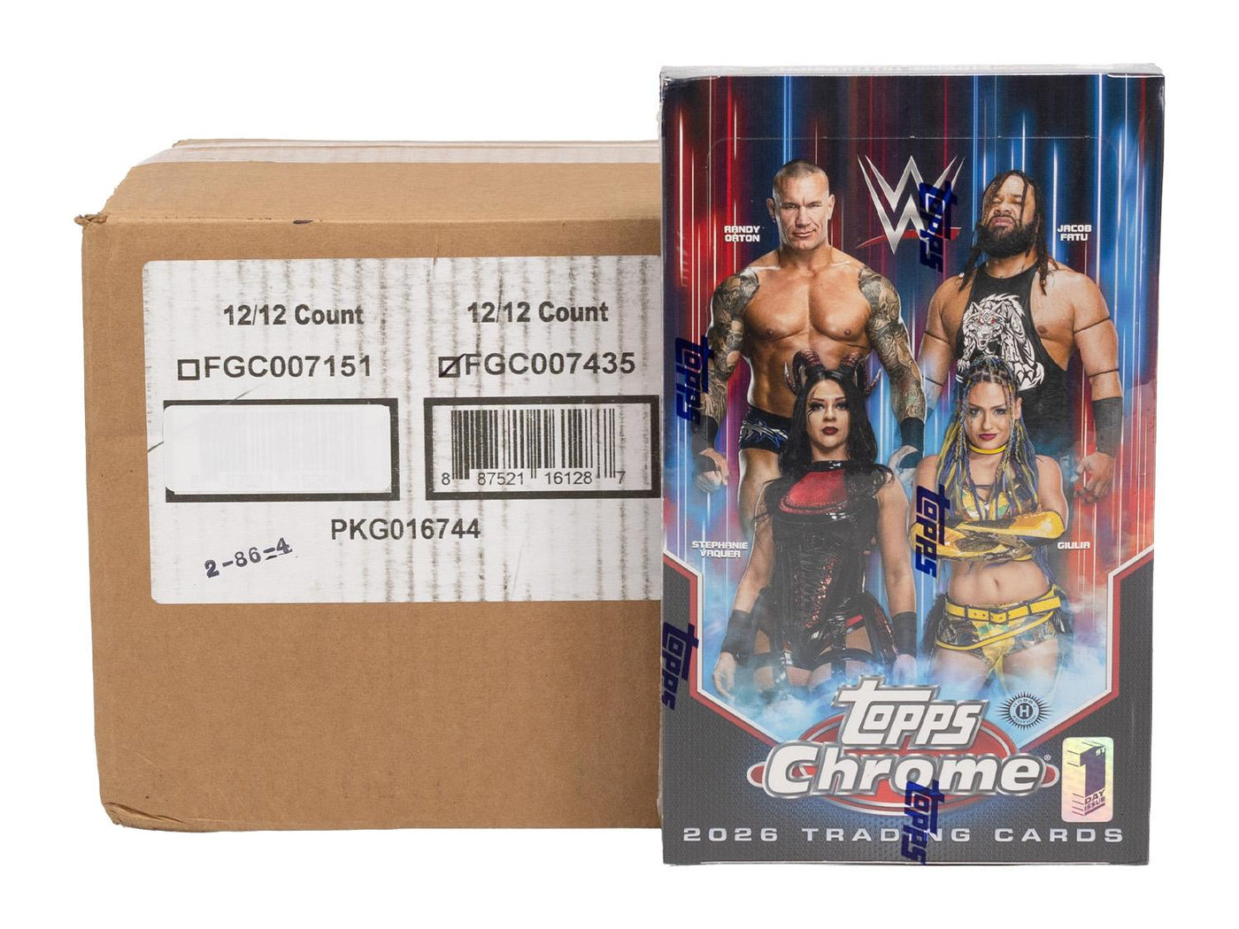 2026 Topps Chrome WWE Wrestling First Day Issue Hobby 12-Box Case
