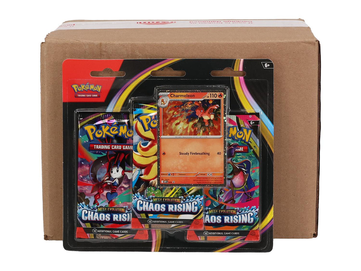 Pokemon Mega Evolution: Chaos Rising 3-Pack Blister Case (24 Ct.)