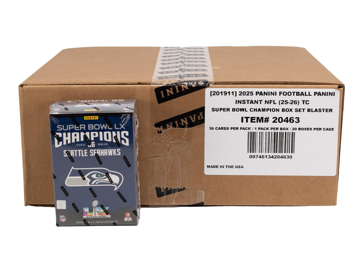 2025 Panini Seattle Seahawks Super Bowl LX Champions Set 20-Box Case