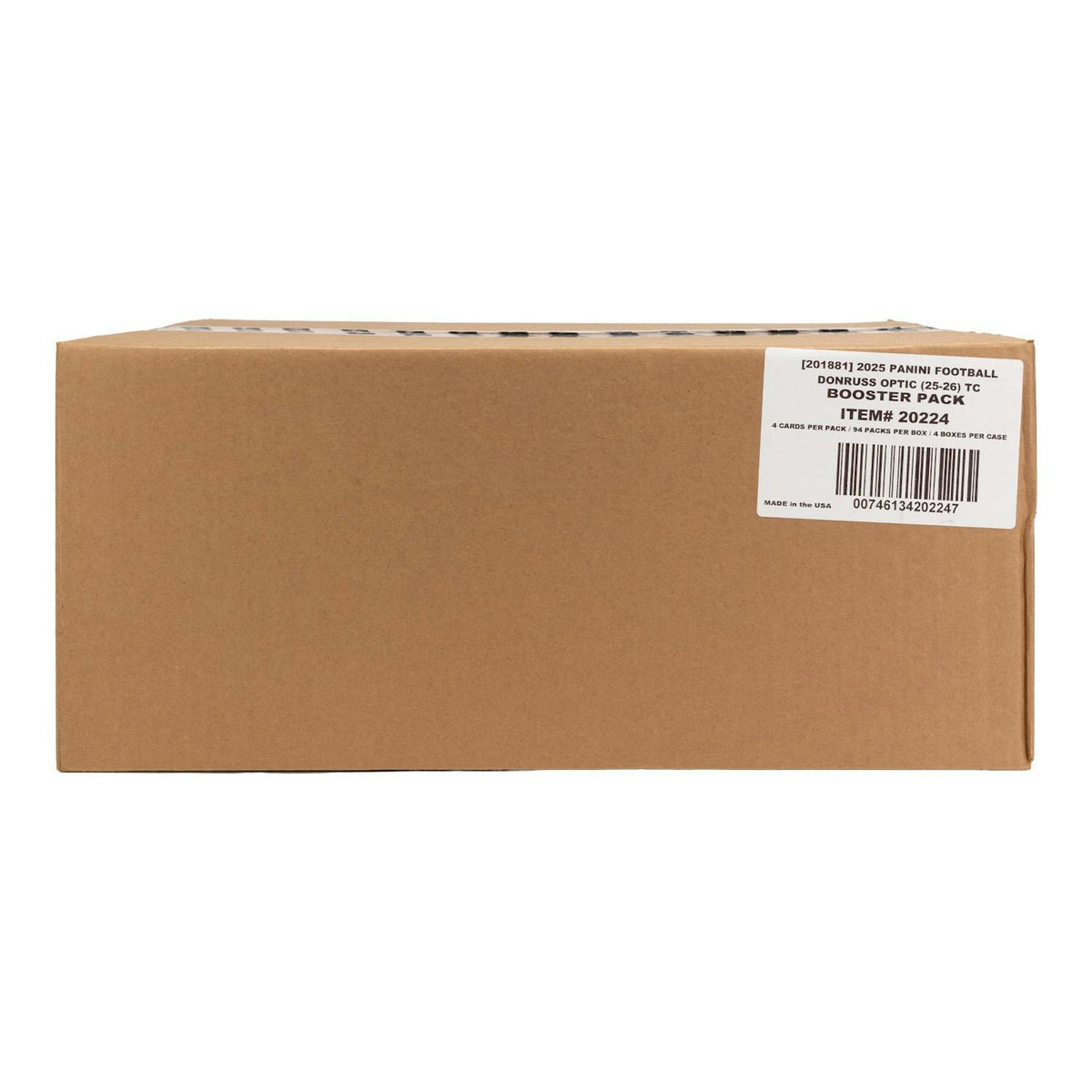 2025 Panini Donruss Optic Football Sleeved Pack 4-Box Case (376 Ct.)