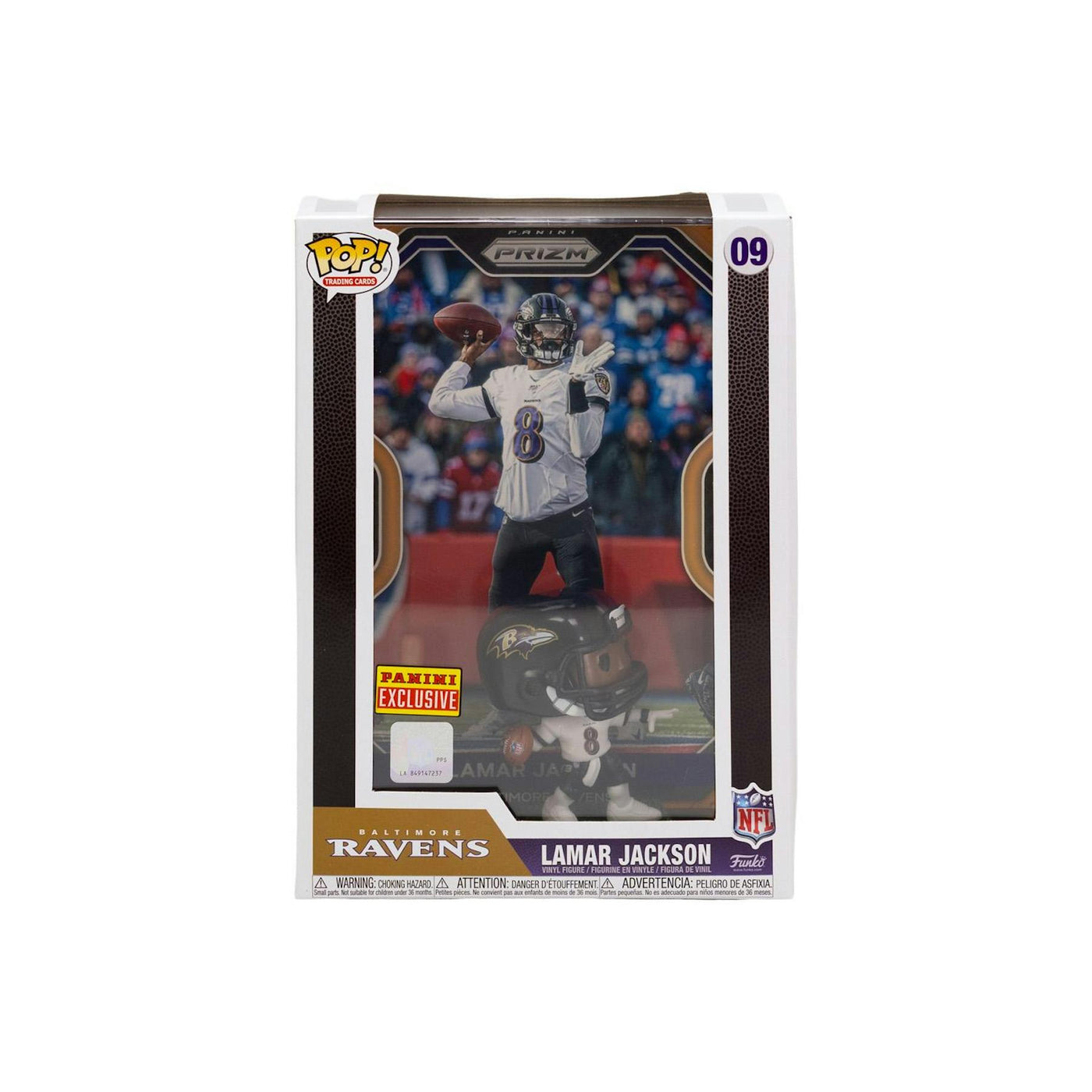 Lamar Jackson Panini Prizm Gold Funko Pop! Figure