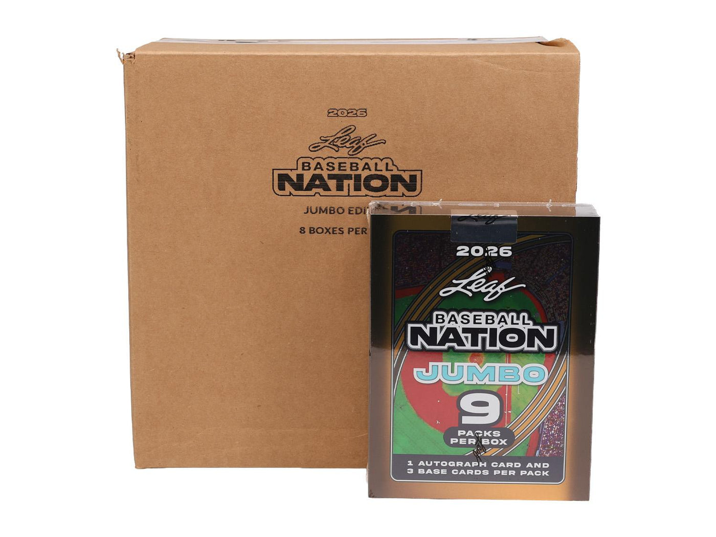 2026 Leaf Baseball Nation Hobby Jumbo 8-Box Case
