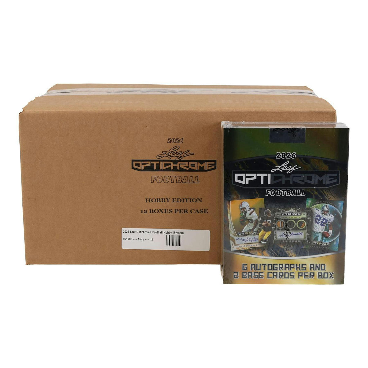 2026 Leaf Optichrome Football Hobby 12-Box Case