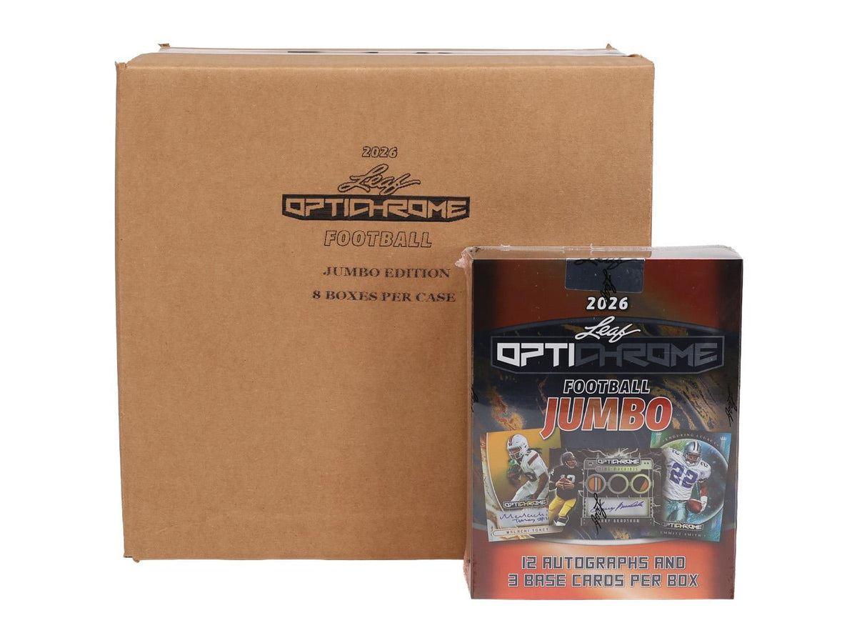 2026 Leaf Optichrome Football Hobby Jumbo 8-Box Case