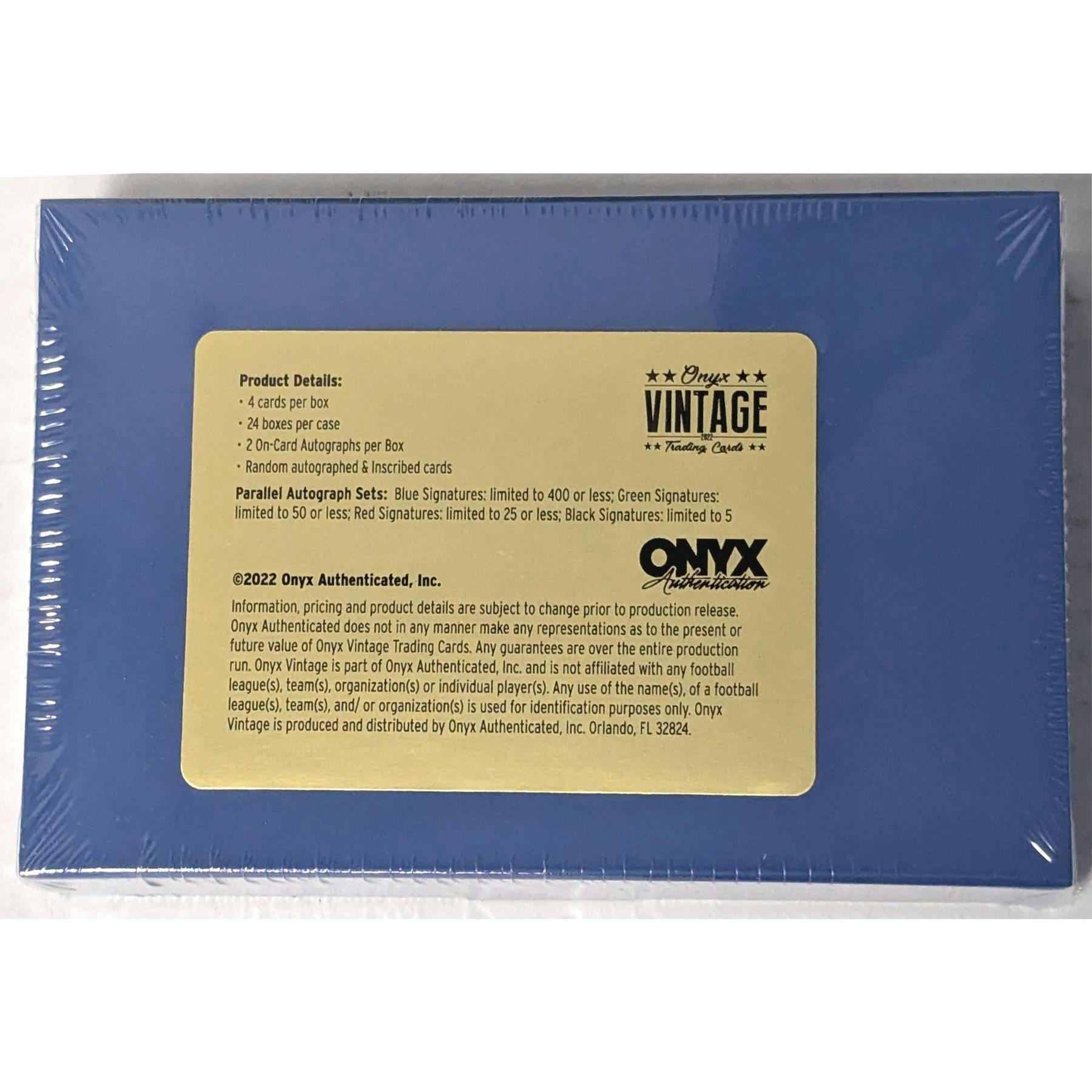 2022 Onyx Vintage College Football Hobby Box (Reed Buy)
