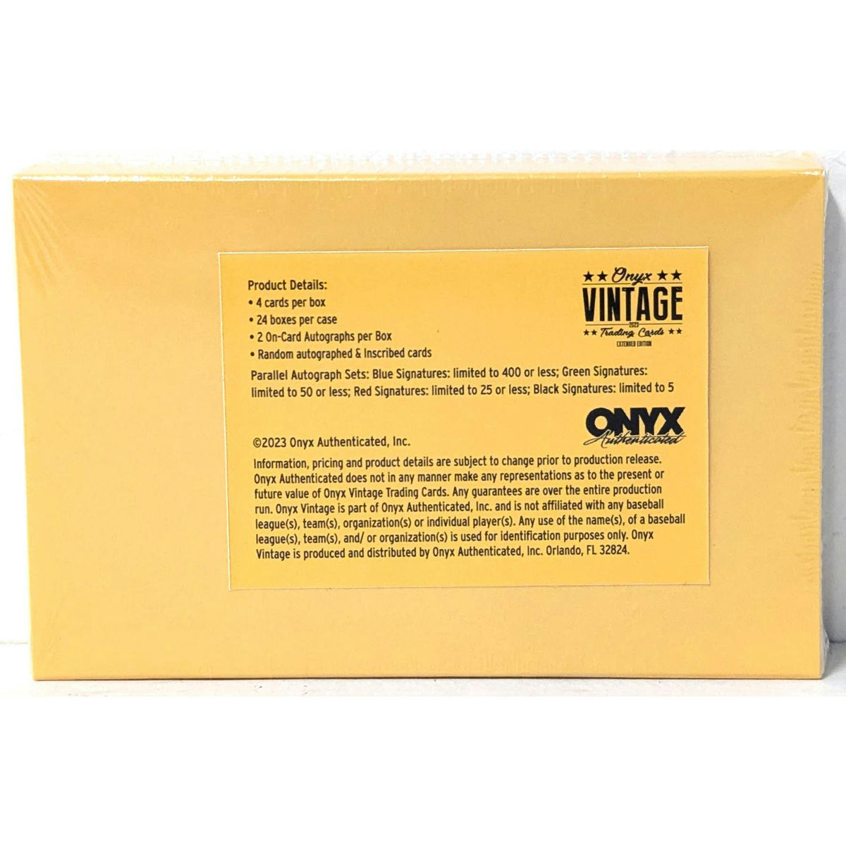 2023 Onyx Vintage Extended Baseball Hobby Box (Reed Buy)